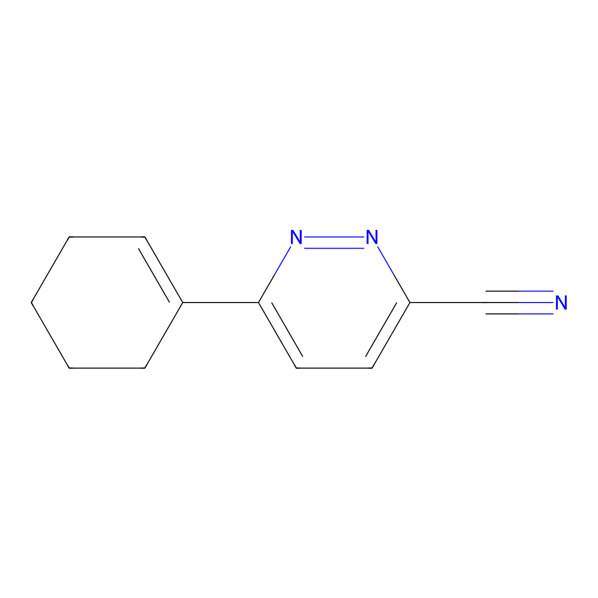 6-(Cyclohex-1-en-1-yl)pyridazine-3-carbonitrile molecular structure, CAS 2169007-98-9