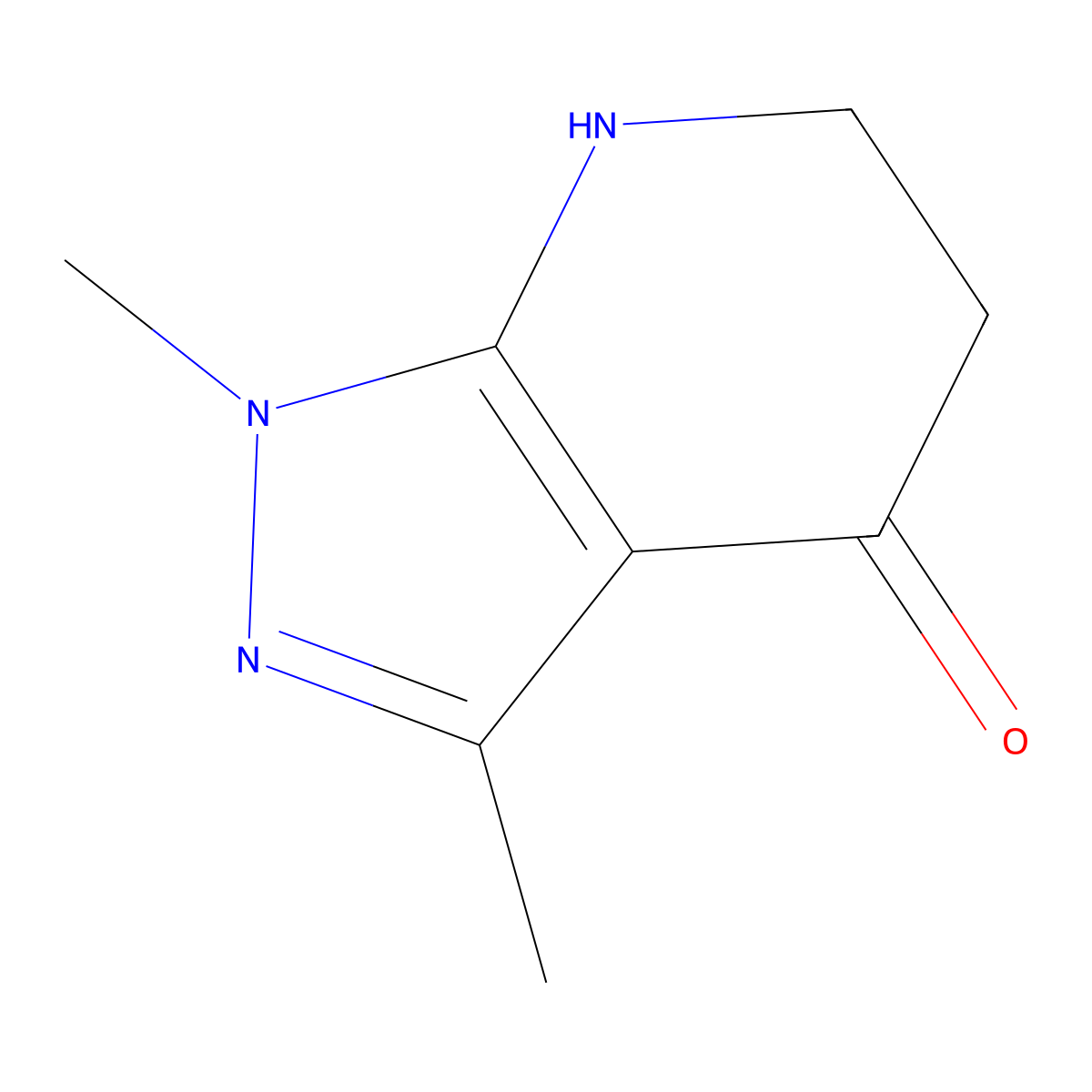 1,3-dimethyl-1H,4H,5H,6H,7H-pyrazolo[3,4-b]pyridin-4-one molecular structure, CAS 2169008-15-3