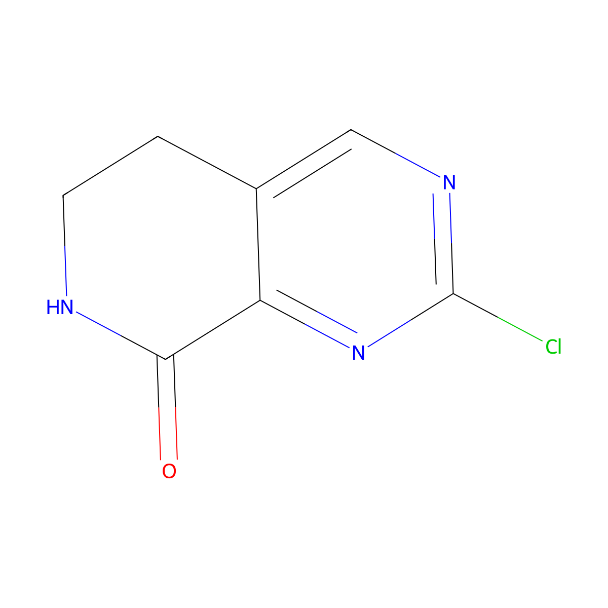 2-chloro-5H,6H,7H,8H-pyrido[3,4-d]pyrimidin-8-one molecular structure, CAS 2169008-70-0