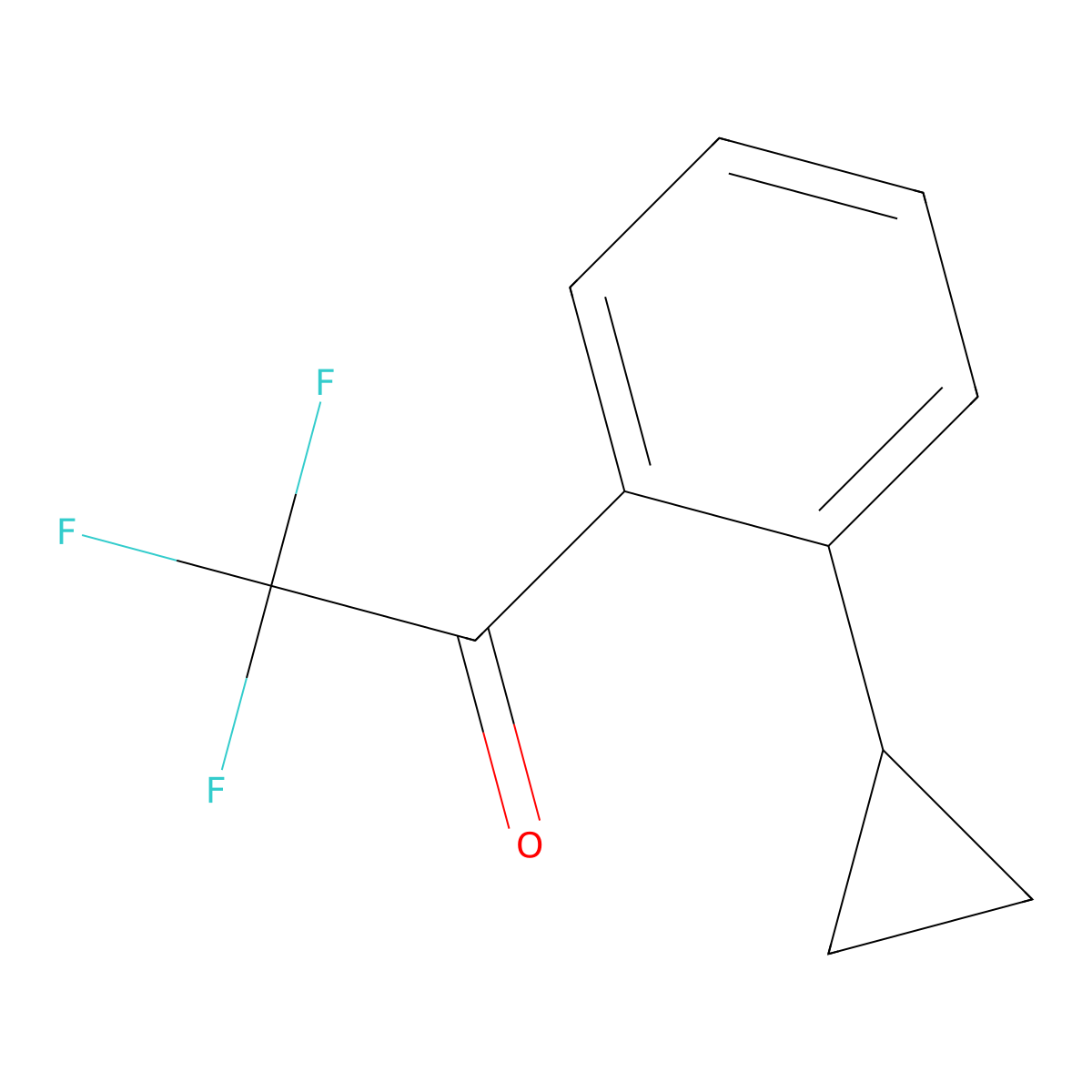 1-(2-Cyclopropylphenyl)-2,2,2-trifluoroethan-1-one molecular structure, CAS 2169010-70-0