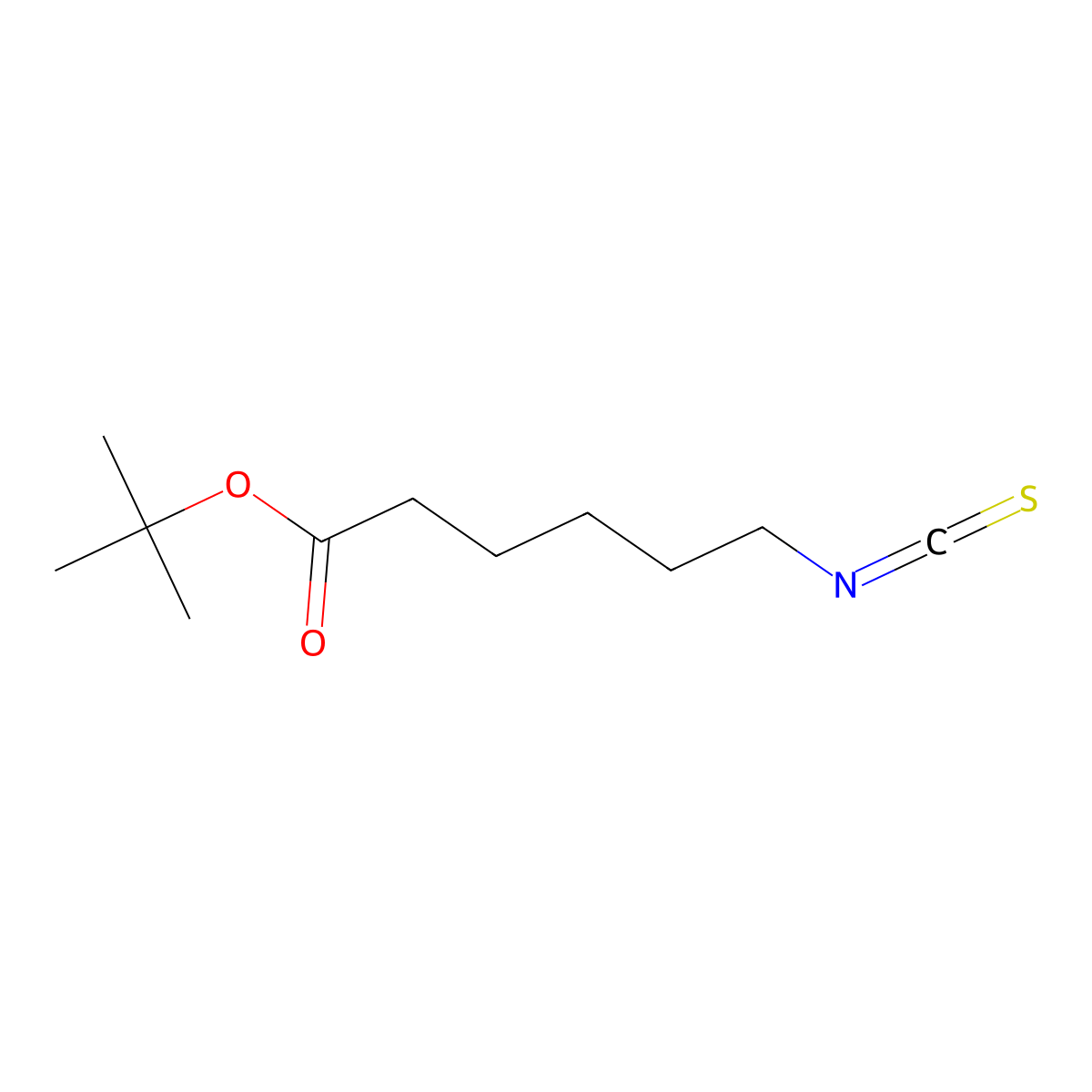 Tert-butyl 6-isothiocyanatohexanoate molecular structure, CAS 2169012-98-8