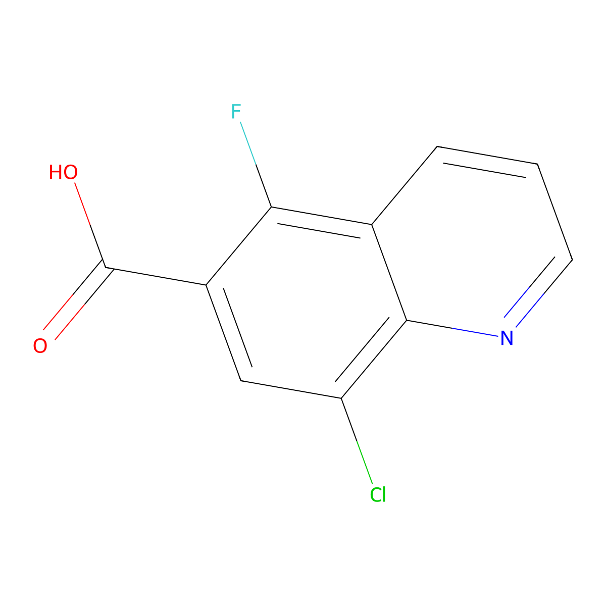 8-Chloro-5-fluoroquinoline-6-carboxylic acid molecular structure, CAS 2169015-01-2