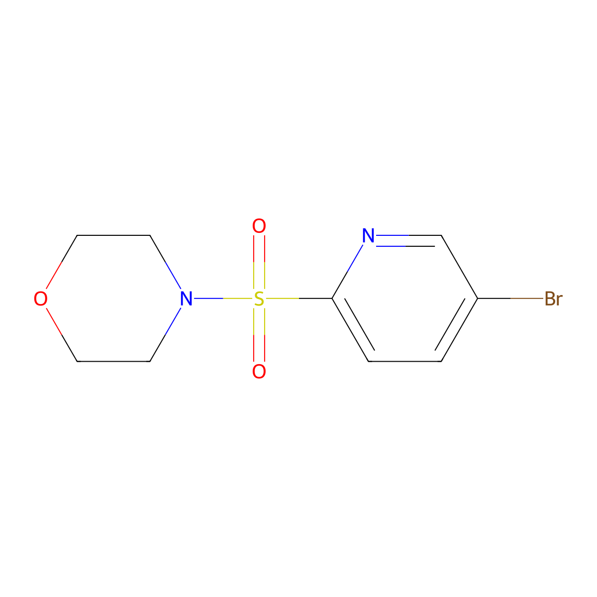 4-((5-Bromopyridin-2-YL)sulfonyl)morpholine molecular structure, CAS 2169021-79-6