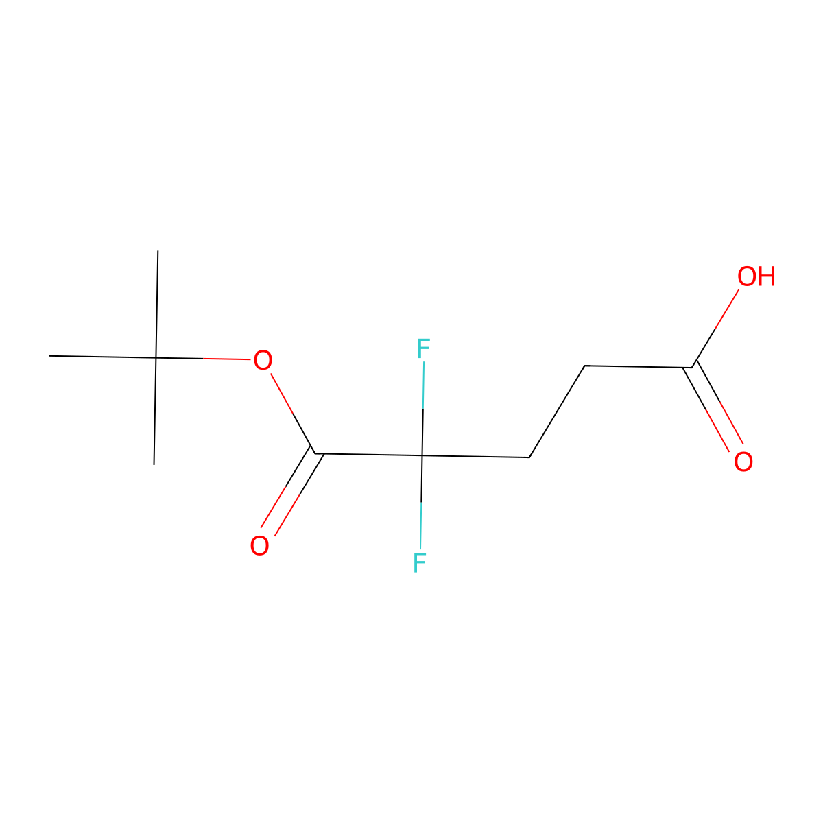 5-(Tert-butoxy)-4,4-difluoro-5-oxopentanoic acid molecular structure, CAS 2169022-53-9