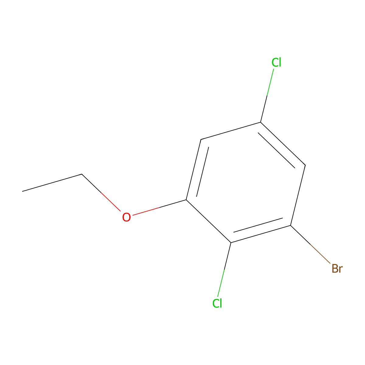 1-Bromo-2,5-dichloro-3-ethoxybenzene molecular structure, CAS 2169023-30-5