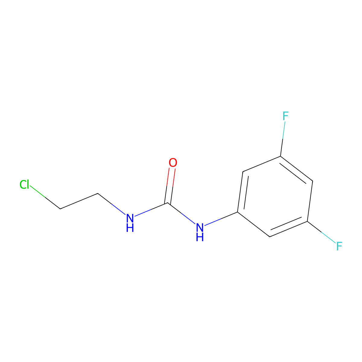 1-(2-Chloroethyl)-3-(3,5-difluorophenyl)urea molecular structure, CAS 2169031-53-0