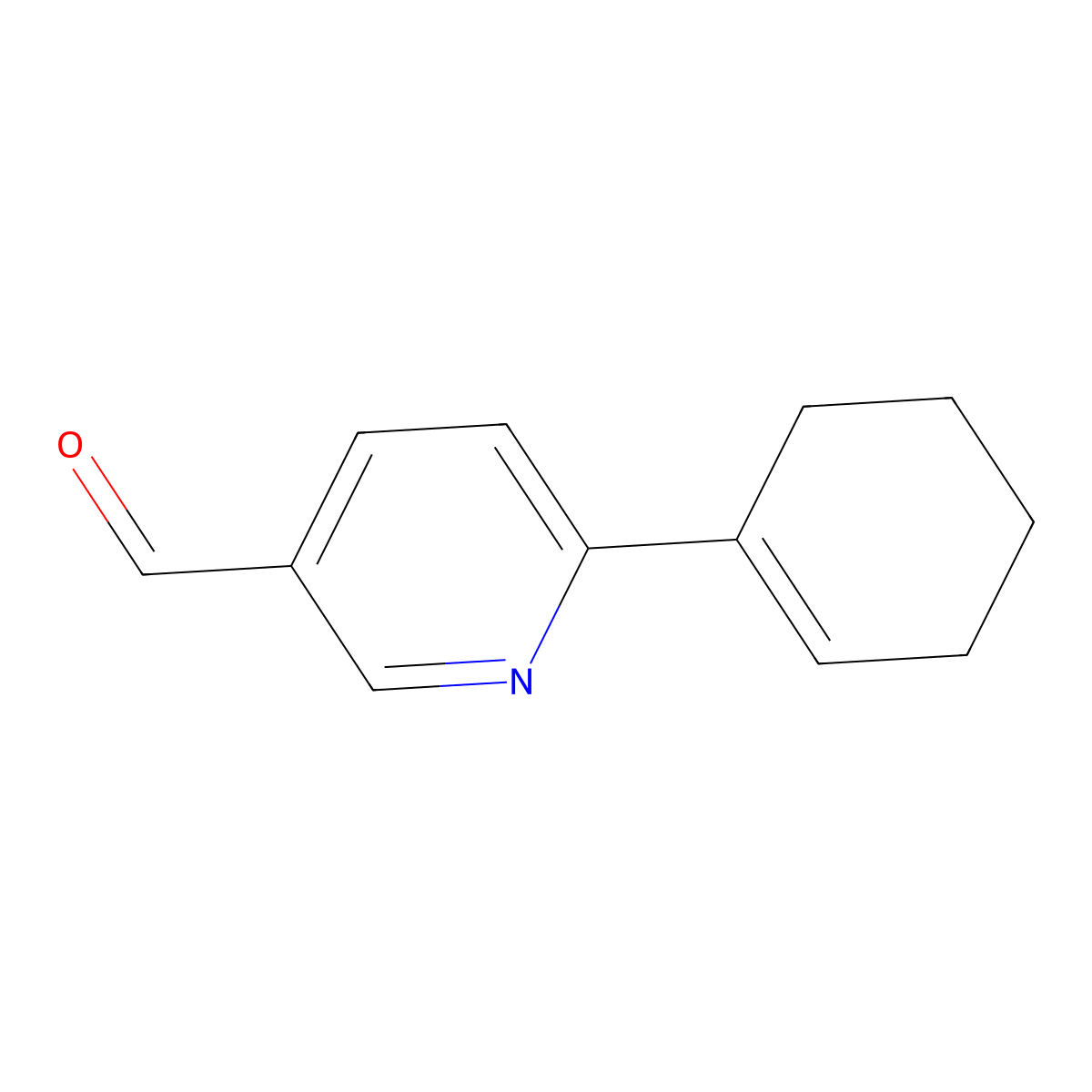 6-(Cyclohex-1-en-1-yl)pyridine-3-carbaldehyde molecular structure, CAS 2169034-56-2