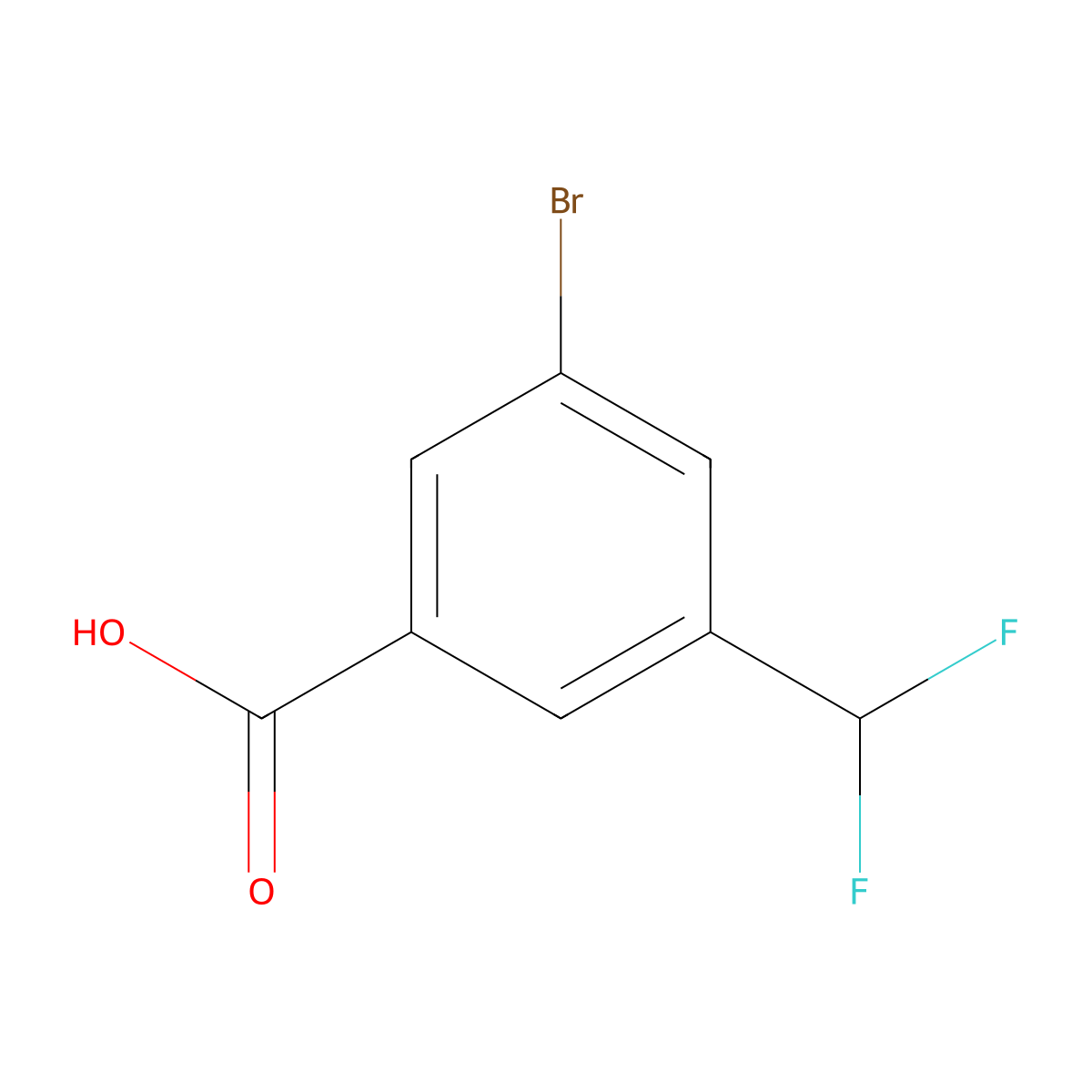 3-Bromo-5-(difluoromethyl)benzoic acid molecular structure, CAS 2169047-47-4