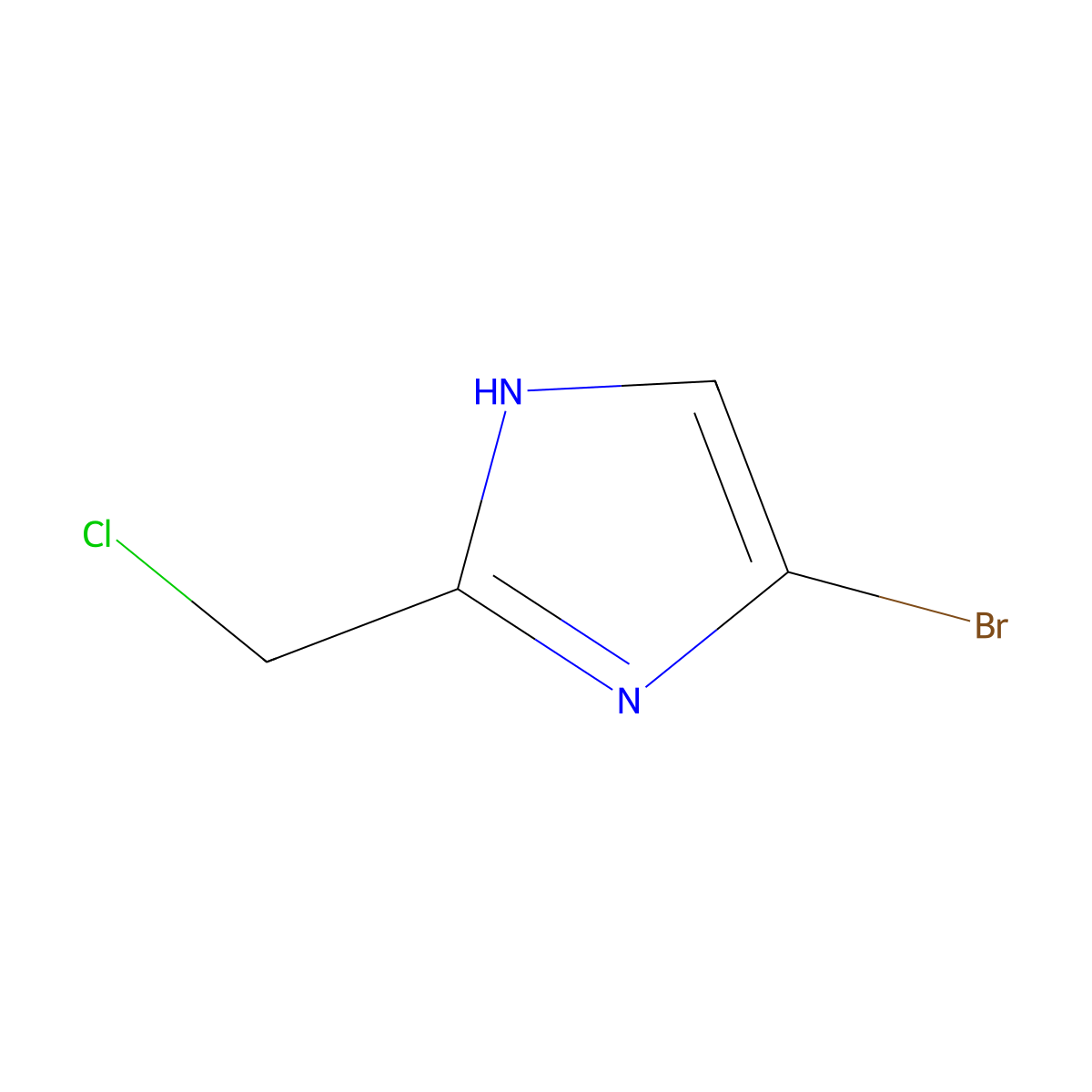 5-Bromo-2-(chloromethyl)-1H-imidazole molecular structure, CAS 2169055-08-5