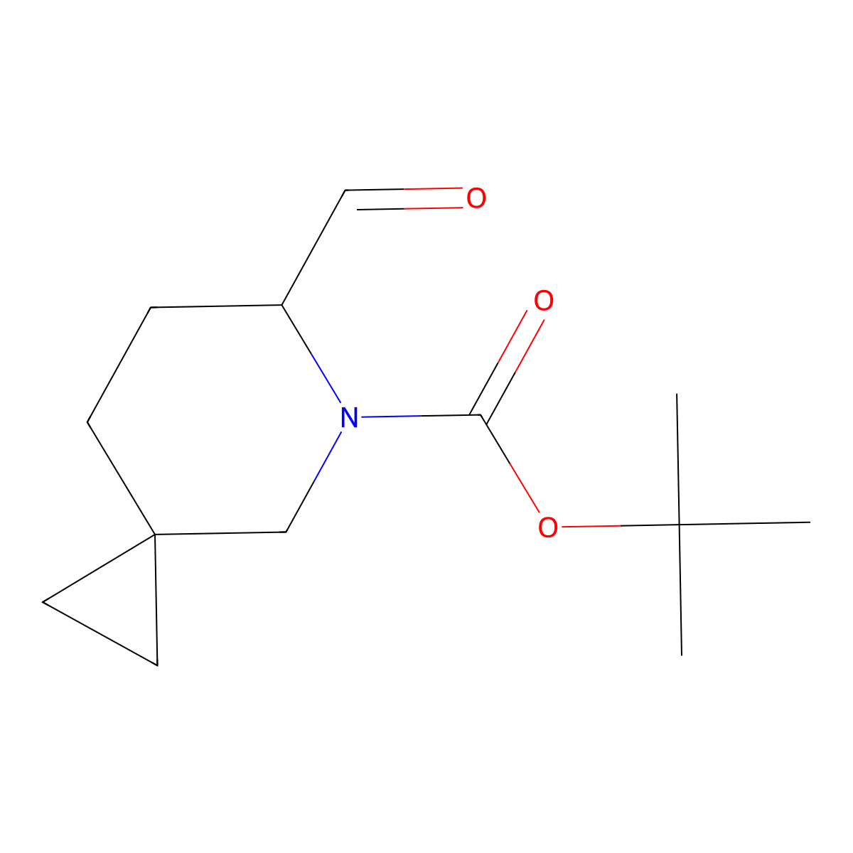 Tert-butyl 6-formyl-5-azaspiro[2.5]octane-5-carboxylate molecular structure, CAS 2169056-70-4