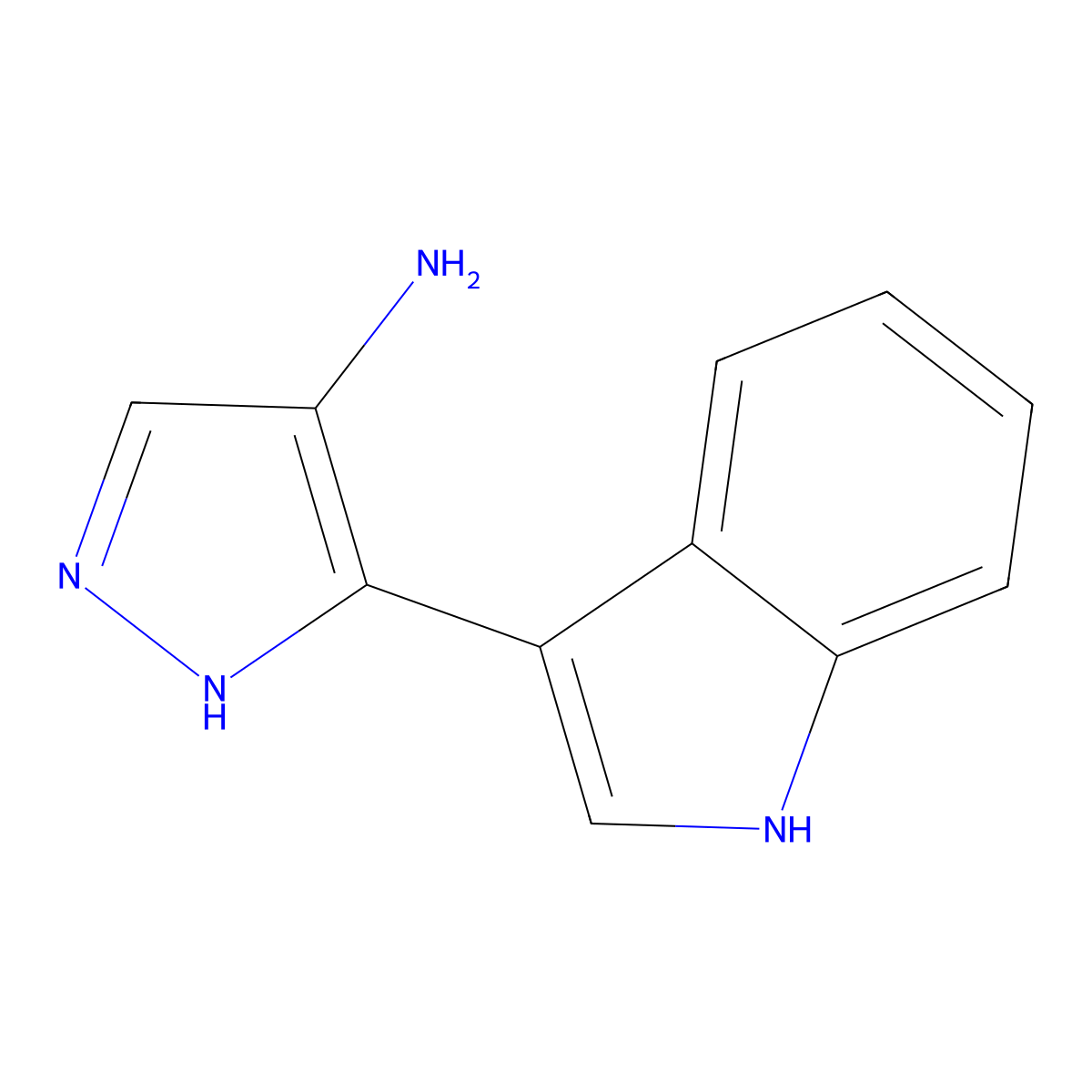 5-(1h-Indol-3-yl)-1h-pyrazol-4-amine molecular structure, CAS 2169061-80-5