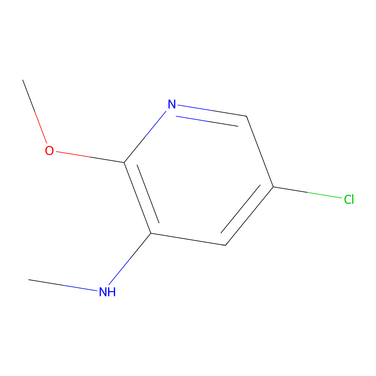 (5-Chloro-2-methoxy-pyridin-3-yl)-methyl-amine molecular structure, CAS 2169064-62-2