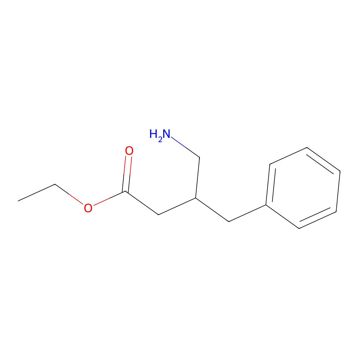 Ethyl 4-amino-3-benzylbutanoate molecular structure, CAS 2169068-77-1