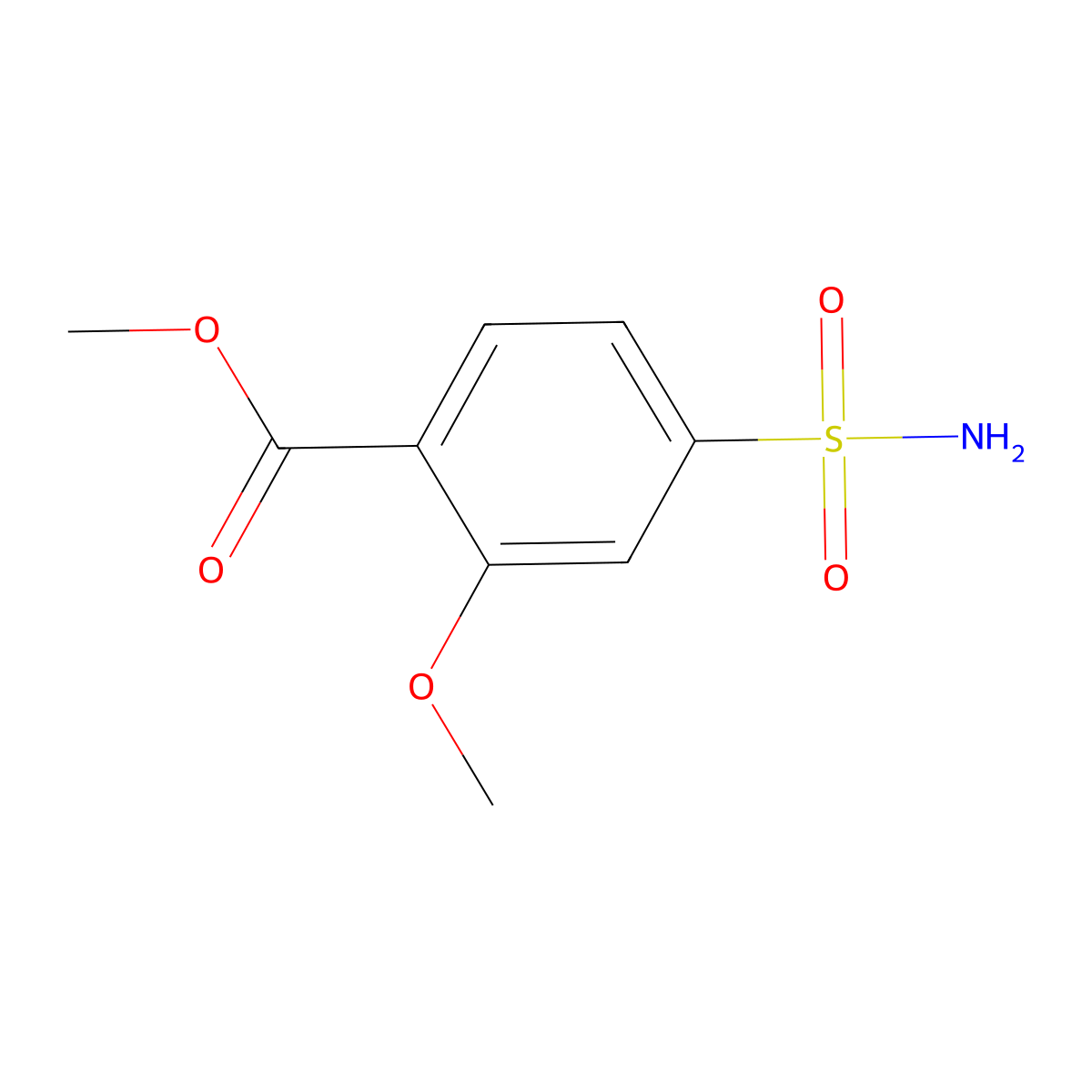 Methyl 2-methoxy-4-sulfamoylbenzoate molecular structure, CAS 2169072-08-4
