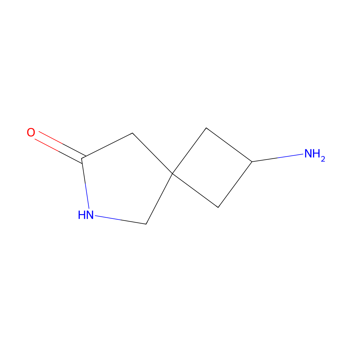 2-Amino-6-azaspiro[3.4]octan-7-one molecular structure, CAS 2169073-38-3