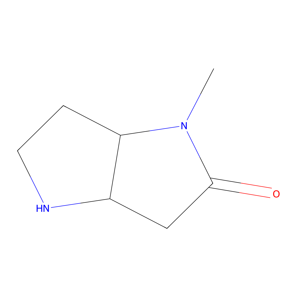 Hexahydro-1-methylpyrrolo[3,2-b]pyrrol-2(1H)-one molecular structure, CAS 2169086-07-9