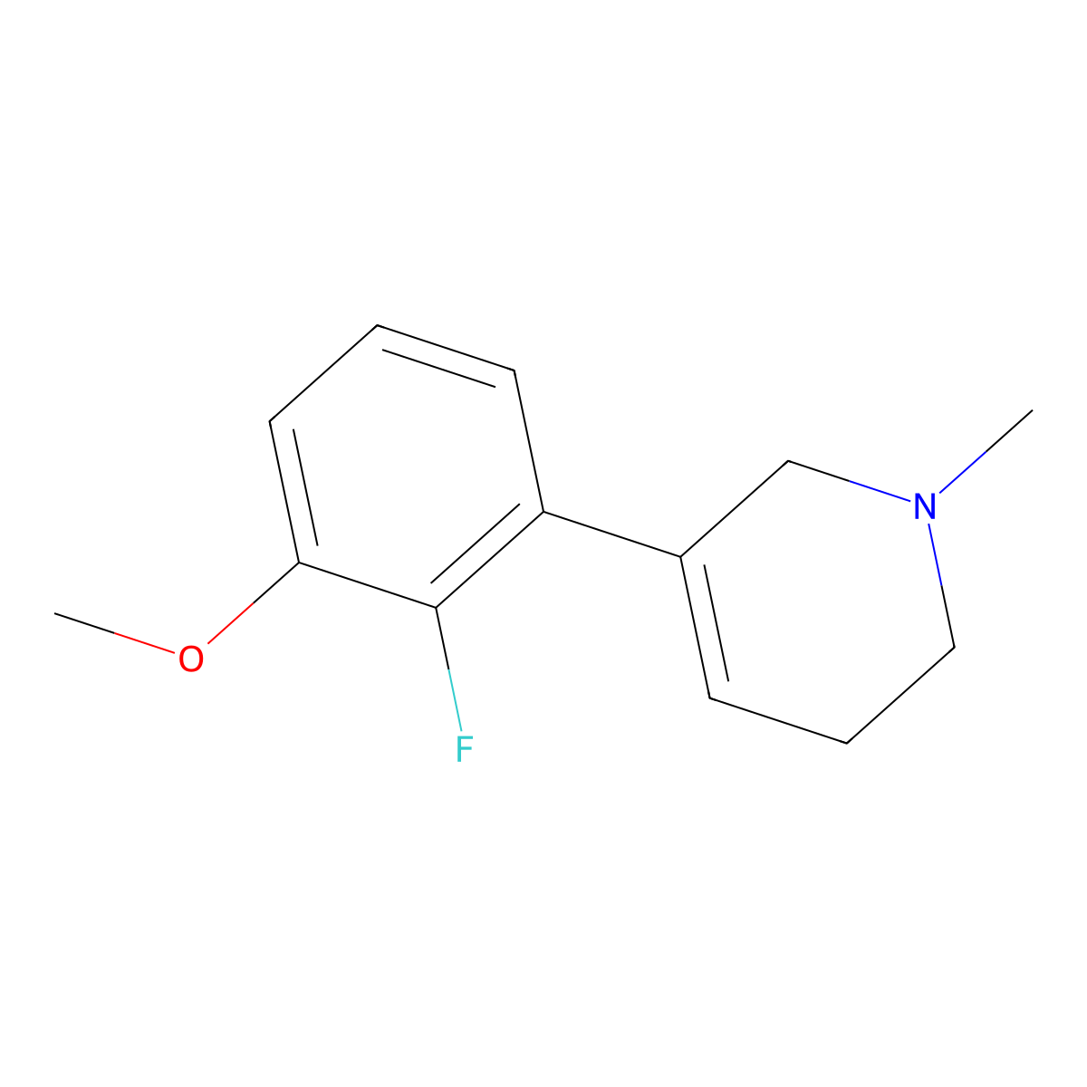 5-(2-Fluoro-3-methoxyphenyl)-1-methyl-1,2,3,6-tetrahydropyridine molecular structure, CAS 2169087-29-8
