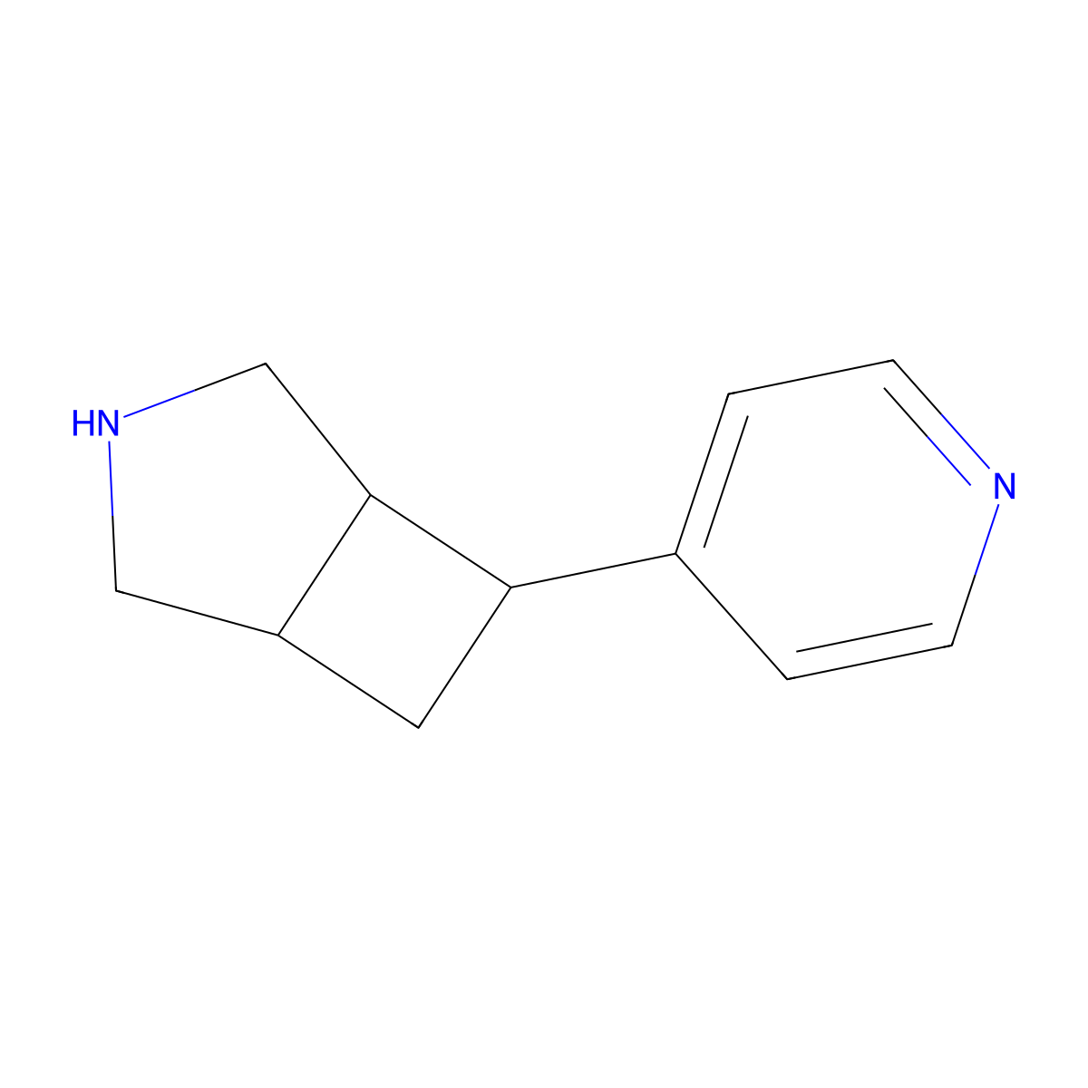6-(Pyridin-4-yl)-3-azabicyclo[3.2.0]heptane molecular structure, CAS 2169087-71-0