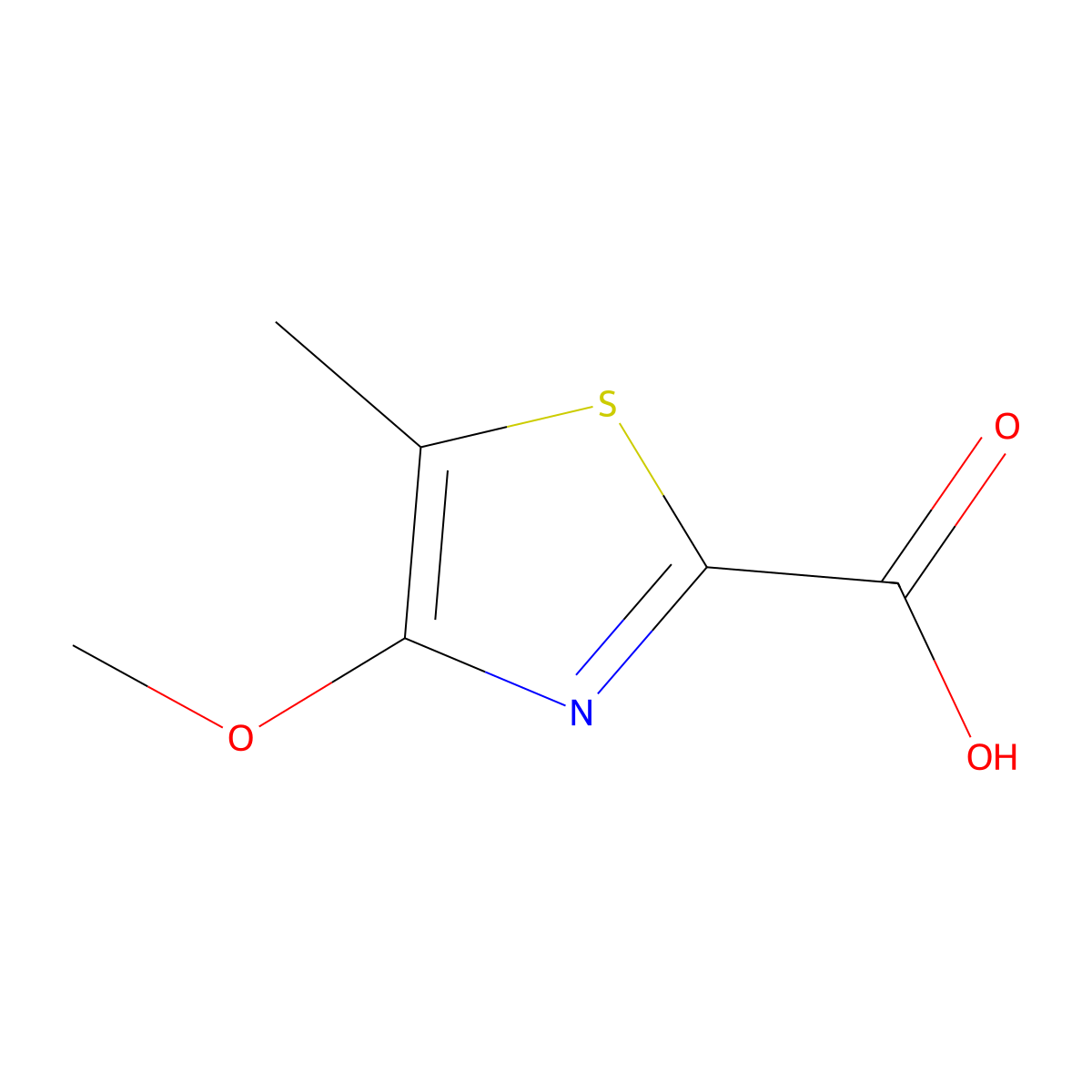 4-Methoxy-5-methyl-1,3-thiazole-2-carboxylic acid molecular structure, CAS 2169089-60-3