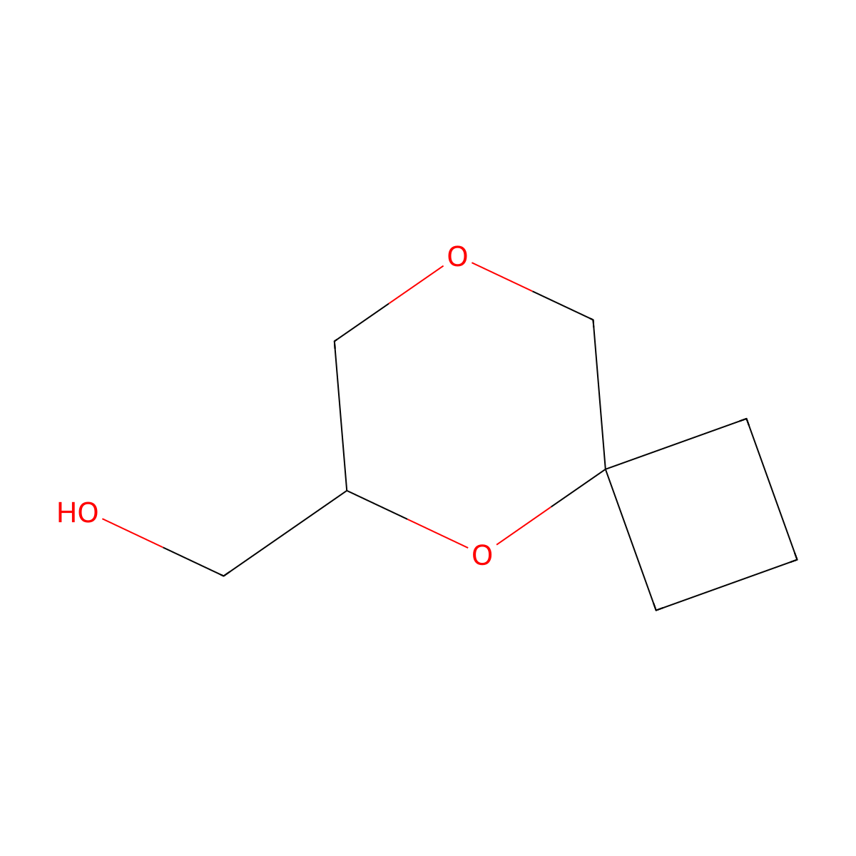 (5,8-Dioxaspiro(3.5)nonan-6-yl)methanol molecular structure, CAS 2169090-39-3