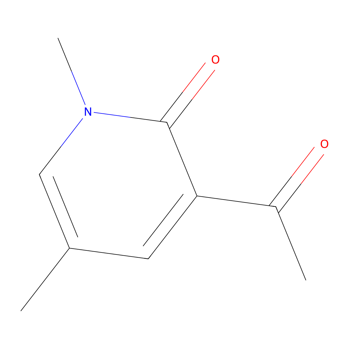 3-Acetyl-1,5-dimethylpyridin-2(1H)-one molecular structure, CAS 2169091-61-4