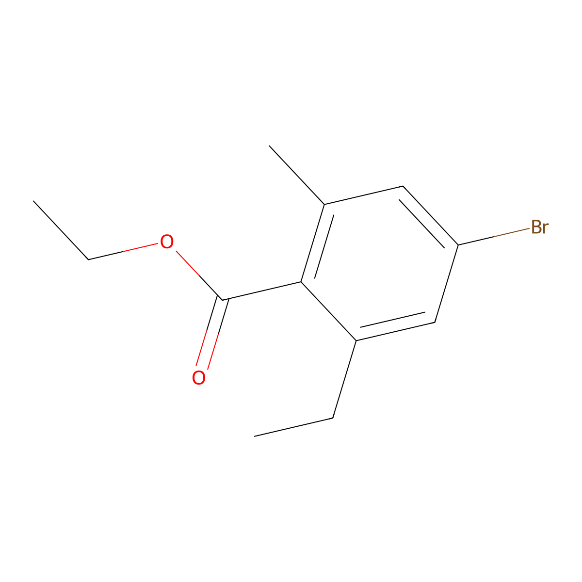 Ethyl 4-bromo-2-ethyl-6-methylbenZoate molecular structure, CAS 2169099-24-3