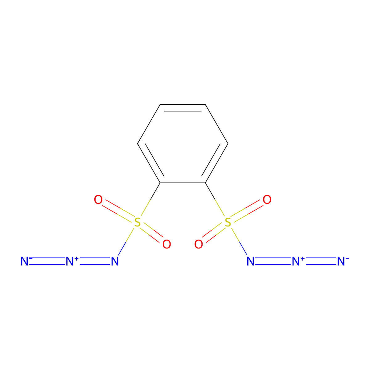 Benzene-1,2-disulfonyl diazide molecular structure, CAS 21691-17-8