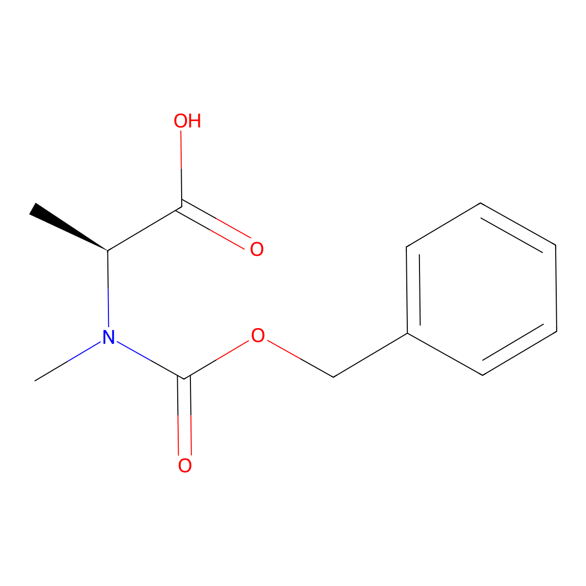 Z-N-Me-Ala-OH molecular structure, CAS 21691-41-8