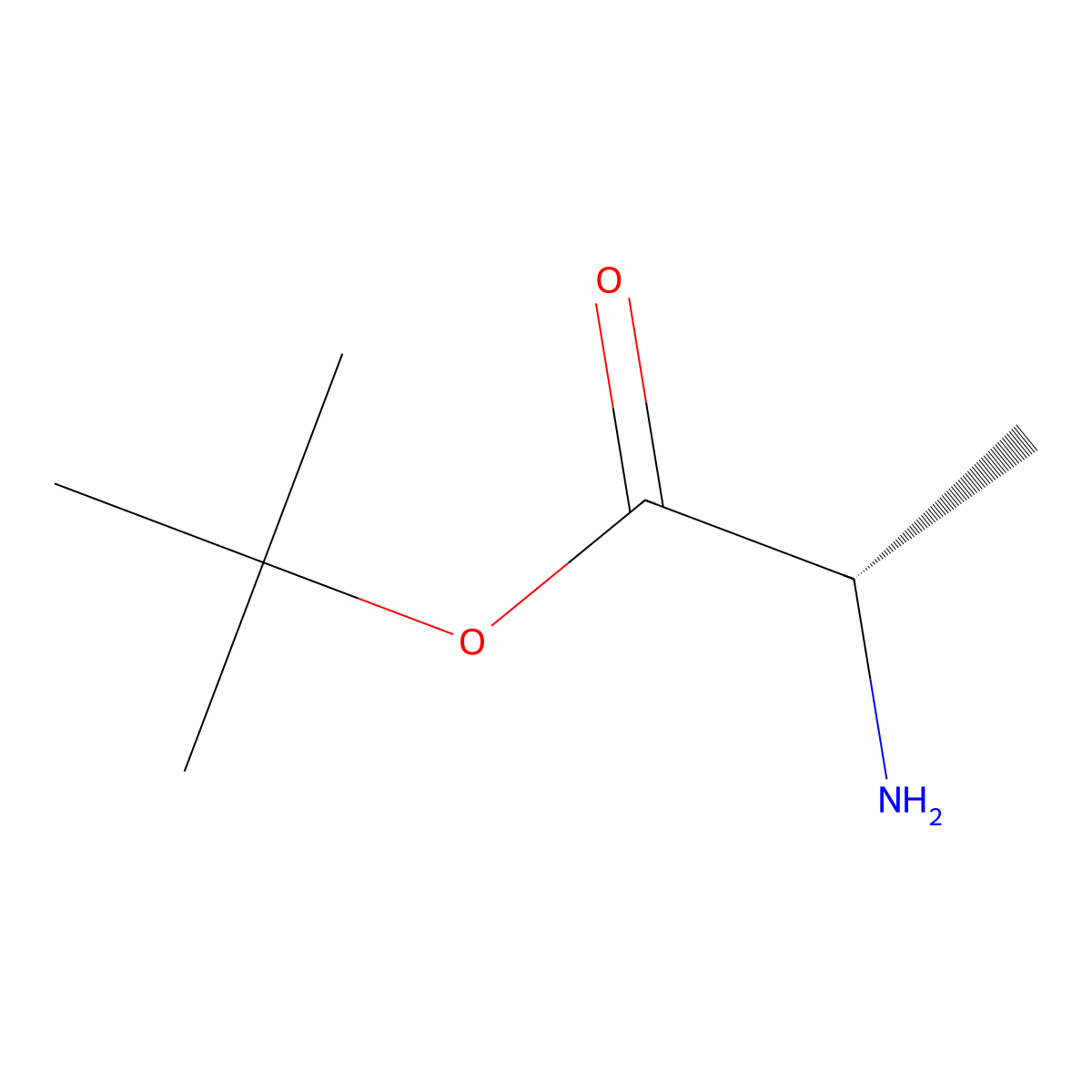 L-Alanine 1,1-dimethylethyl ester molecular structure, CAS 21691-50-9