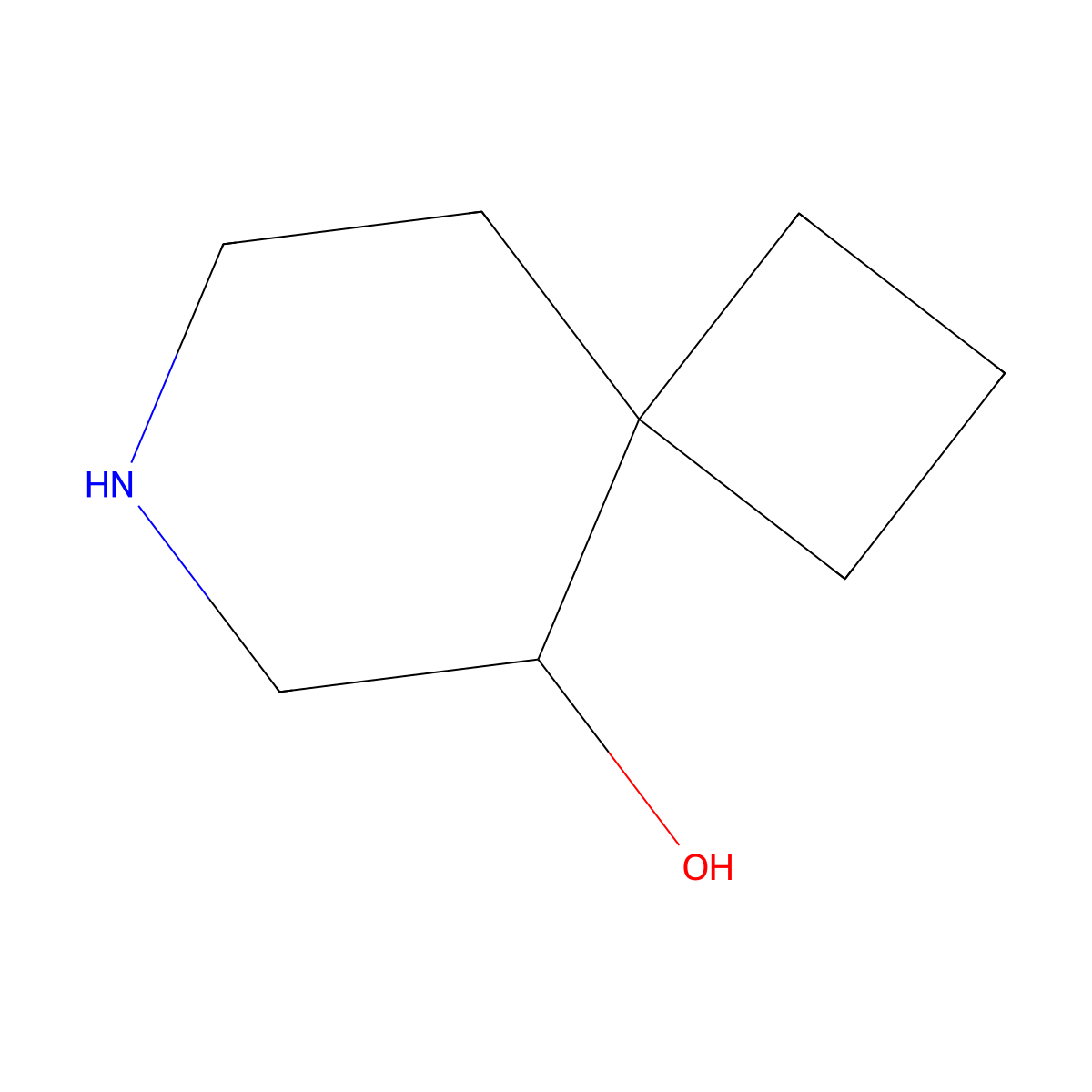 7-Azaspiro[3.5]nonan-5-ol molecular structure, CAS 2169103-95-9