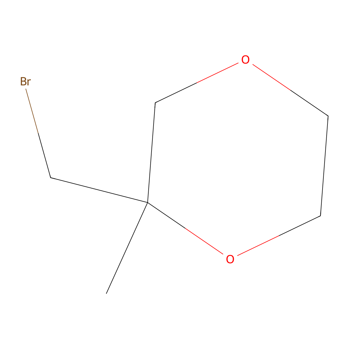 2-(Bromomethyl)-2-methyl-1,4-dioxane molecular structure, CAS 2169106-07-2
