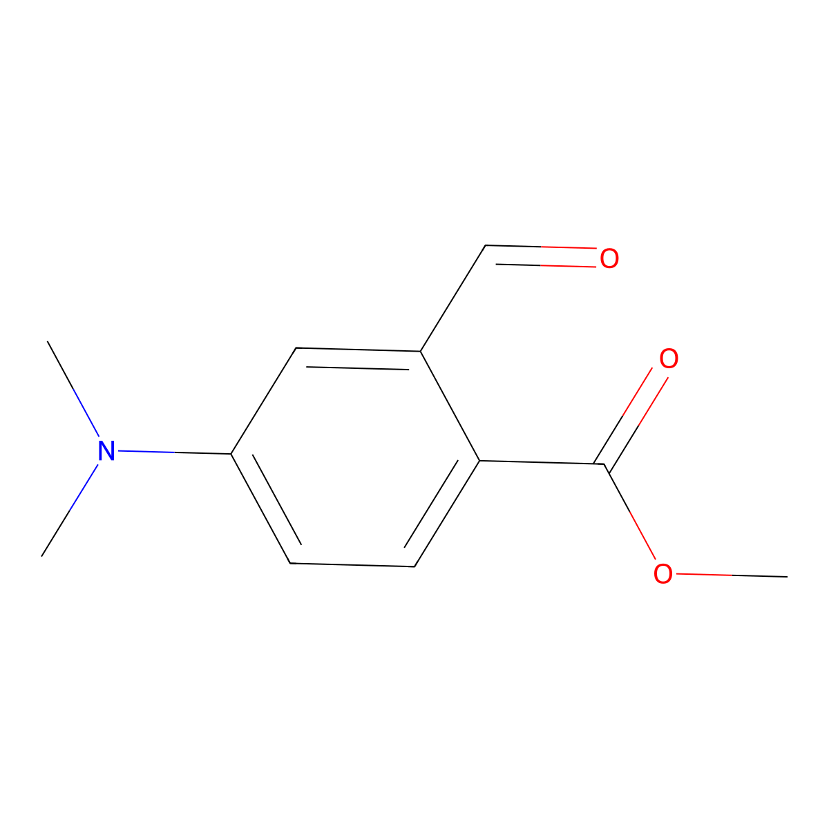 Methyl 4-(dimethylamino)-2-formylbenzoate molecular structure, CAS 2169108-63-6