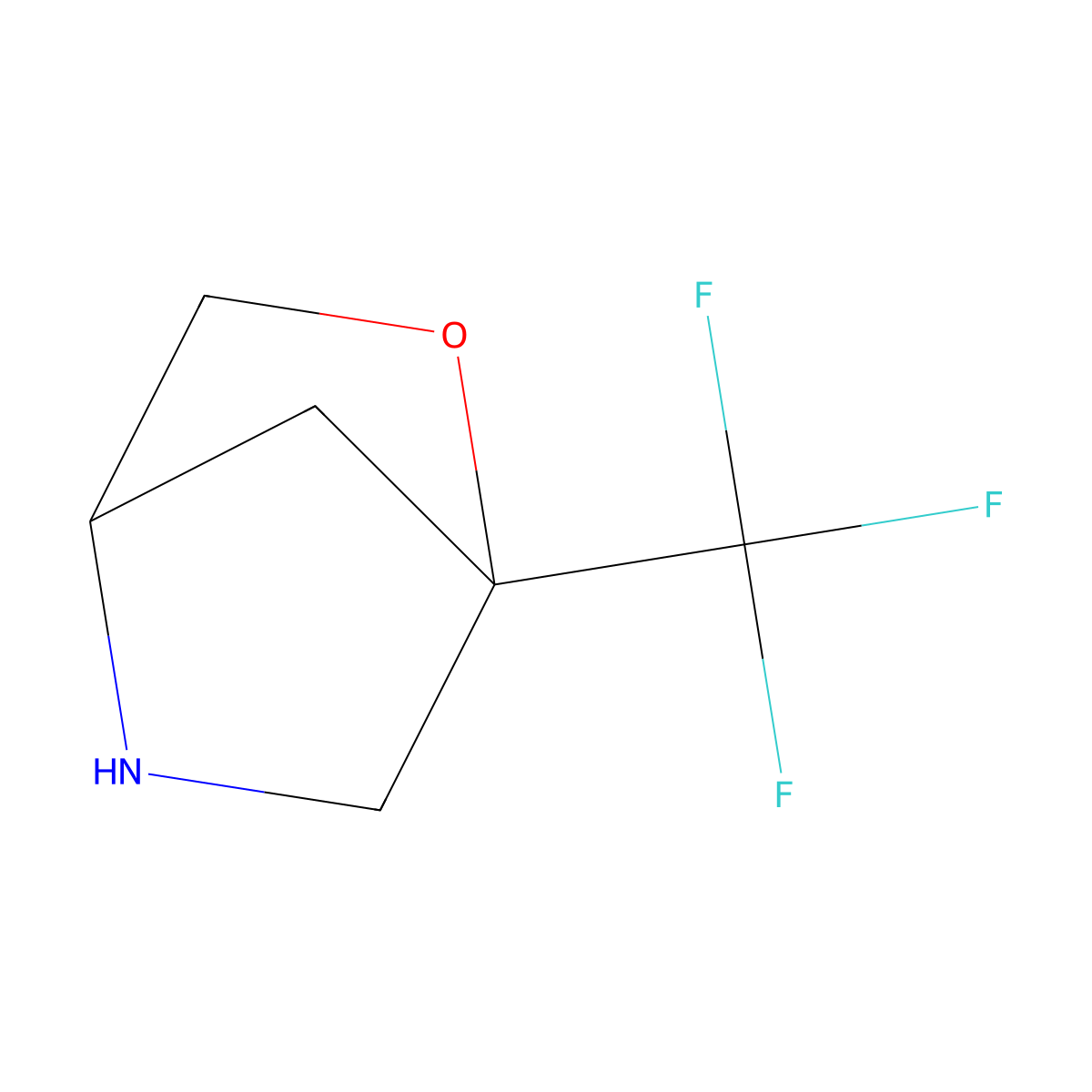 1-(Trifluoromethyl)-2-oxa-5-azabicyclo[2.2.1]heptane molecular structure, CAS 2169112-73-4