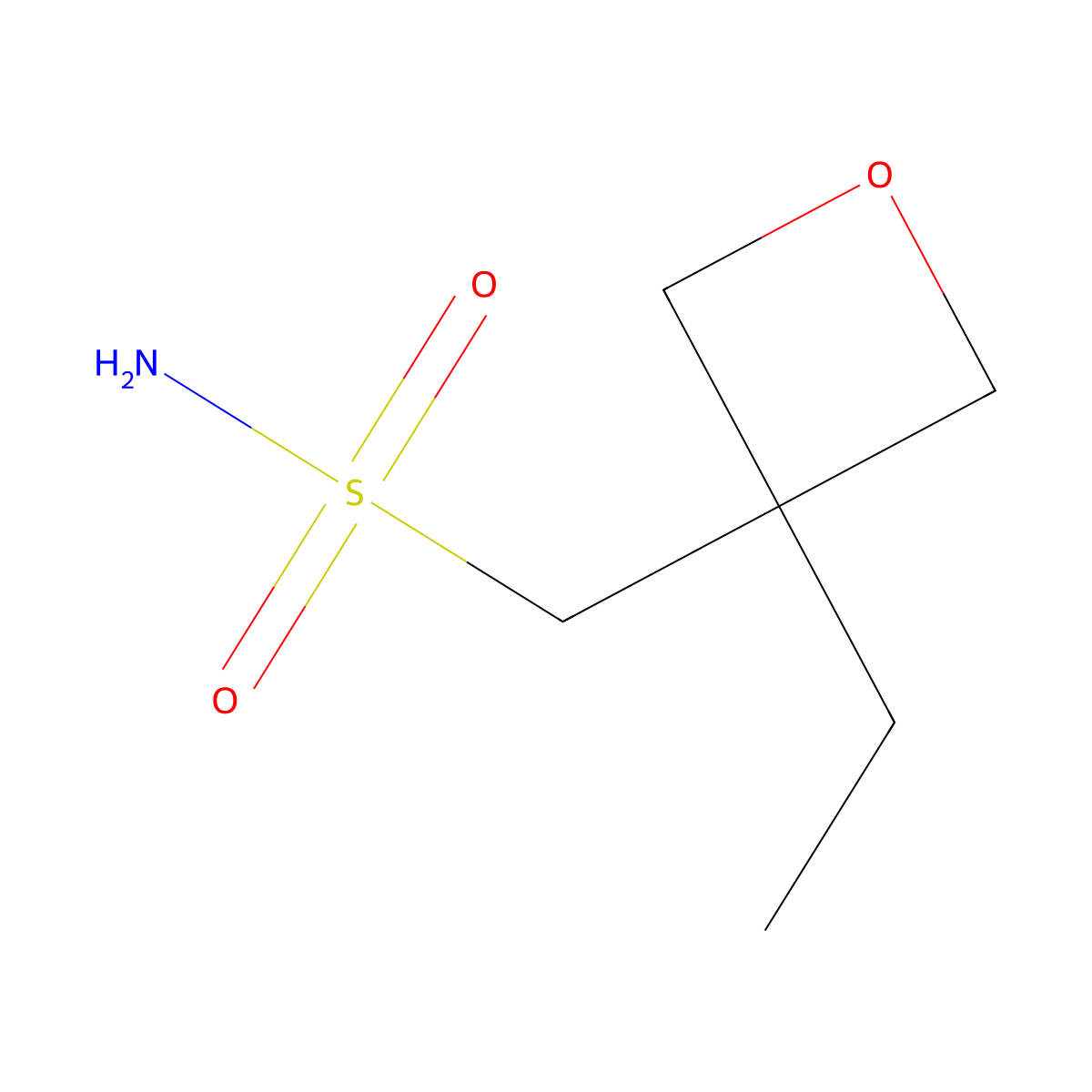 (3-Ethyloxetan-3-yl)methanesulfonamide molecular structure, CAS 2169112-80-3