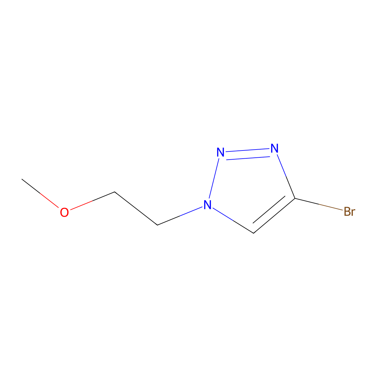 4-bromo-1-(2-methoxyethyl)-1H-1,2,3-triazole molecular structure, CAS 2169117-28-4