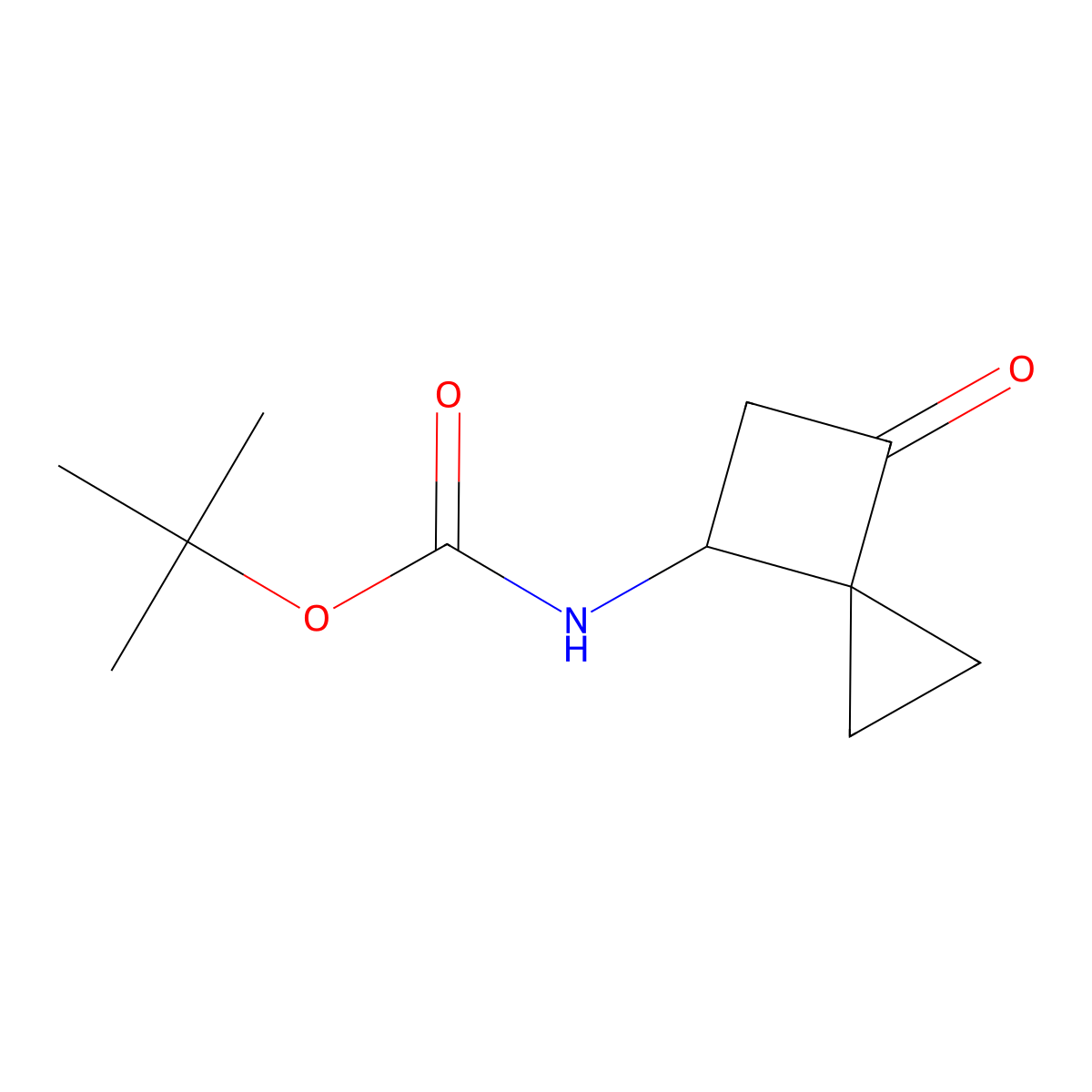 tert-butyl N-{6-oxospiro[2.3]hexan-4-yl}carbamate molecular structure, CAS 2169120-22-1