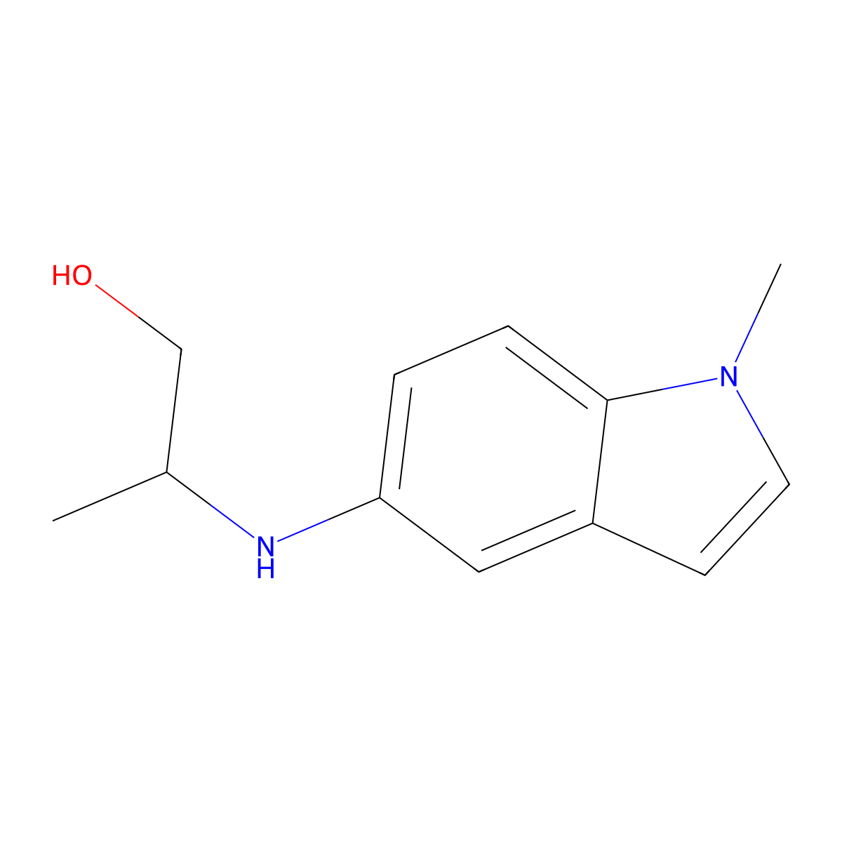2-[(1-methyl-1H-indol-5-yl)amino]propan-1-ol molecular structure, CAS 2169120-34-5