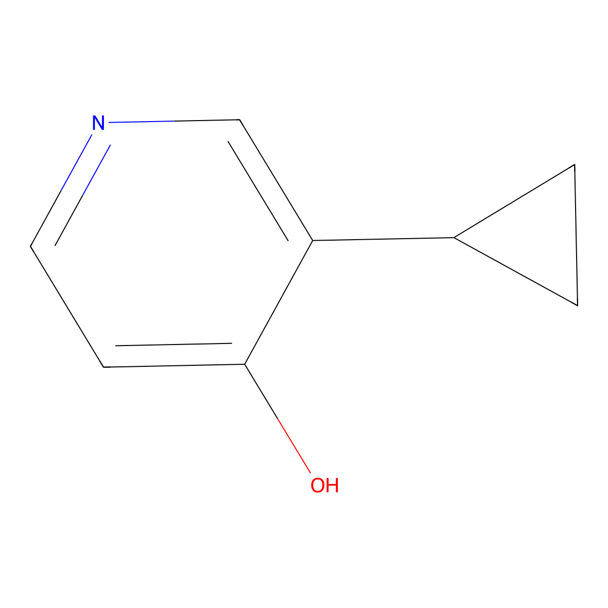 3-Cyclopropylpyridin-4-ol molecular structure, CAS 2169127-50-6