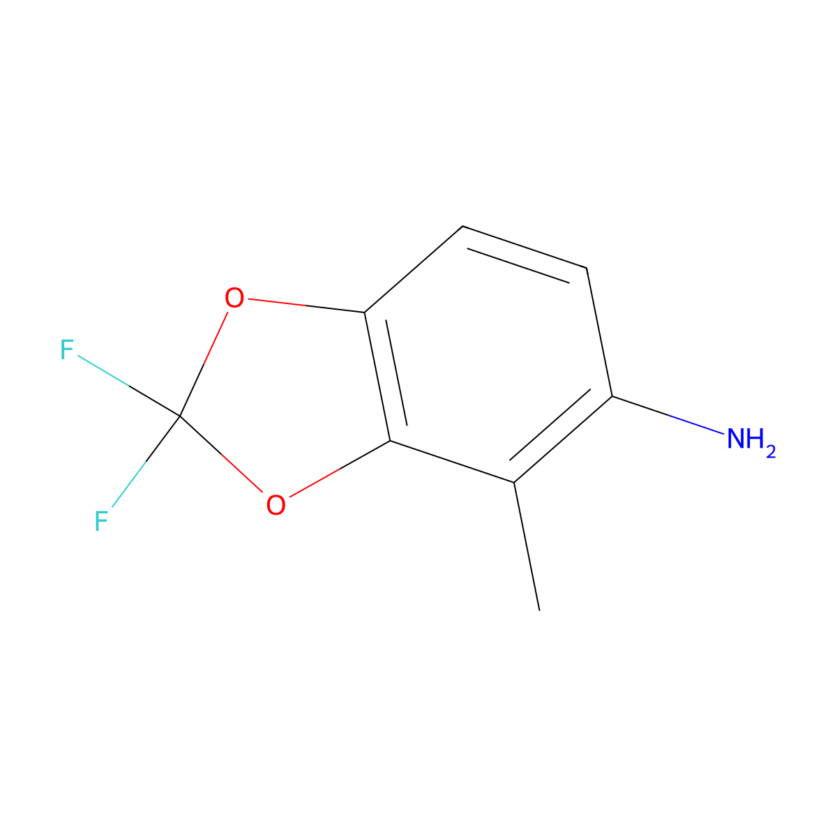 2,2-Difluoro-4-methylbenzo[d][1,3]dioxol-5-amine molecular structure, CAS 2169128-76-9