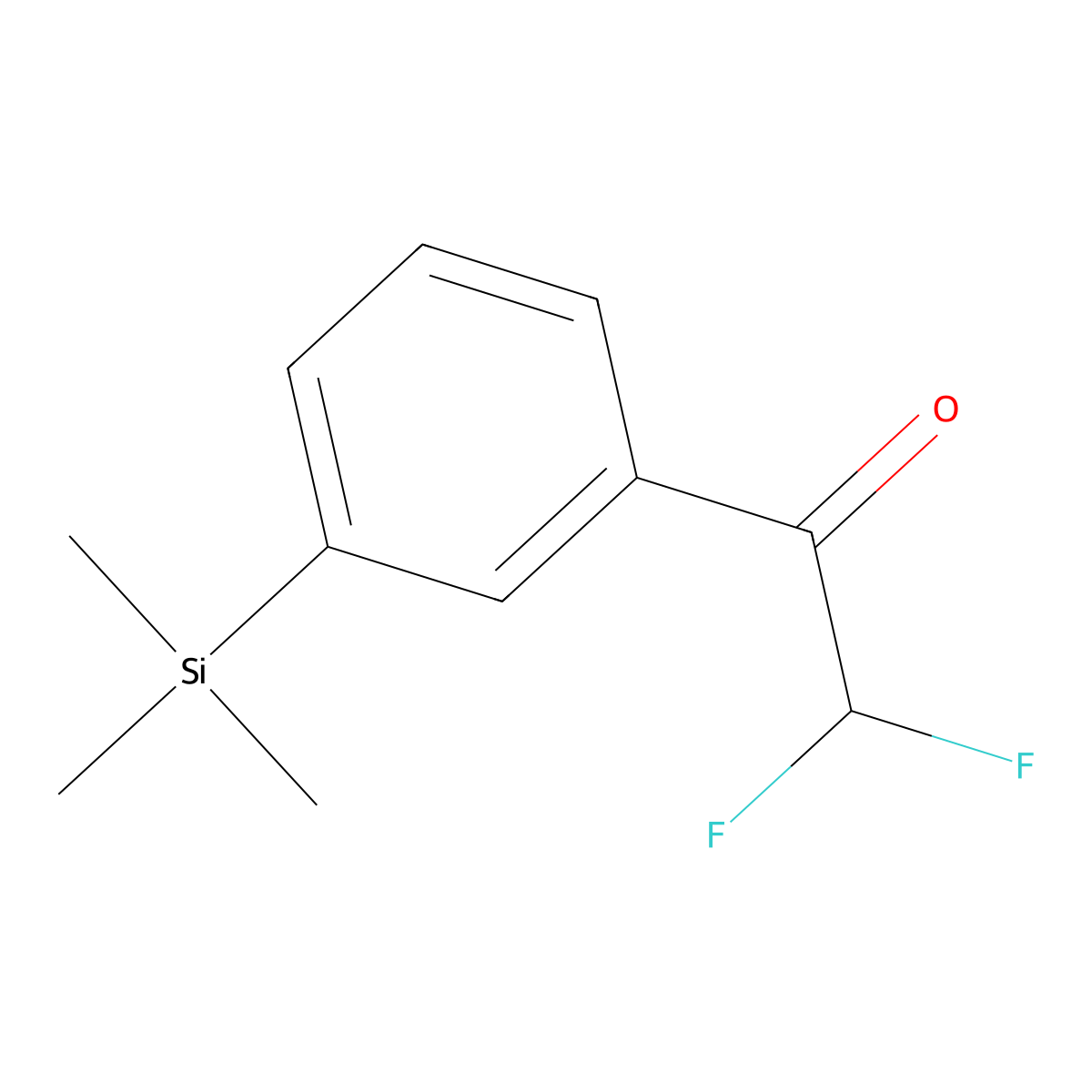 2,2-Difluoro-1-(3-(trimethylsilyl)phenyl)ethanone molecular structure, CAS 2169129-31-9