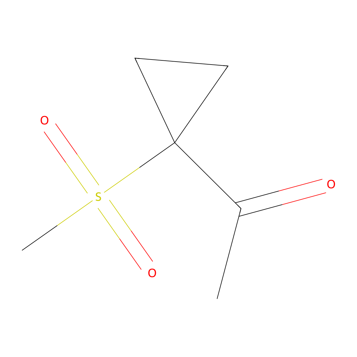 1-(1-Methanesulfonylcyclopropyl)ethan-1-one molecular structure, CAS 2169130-85-0