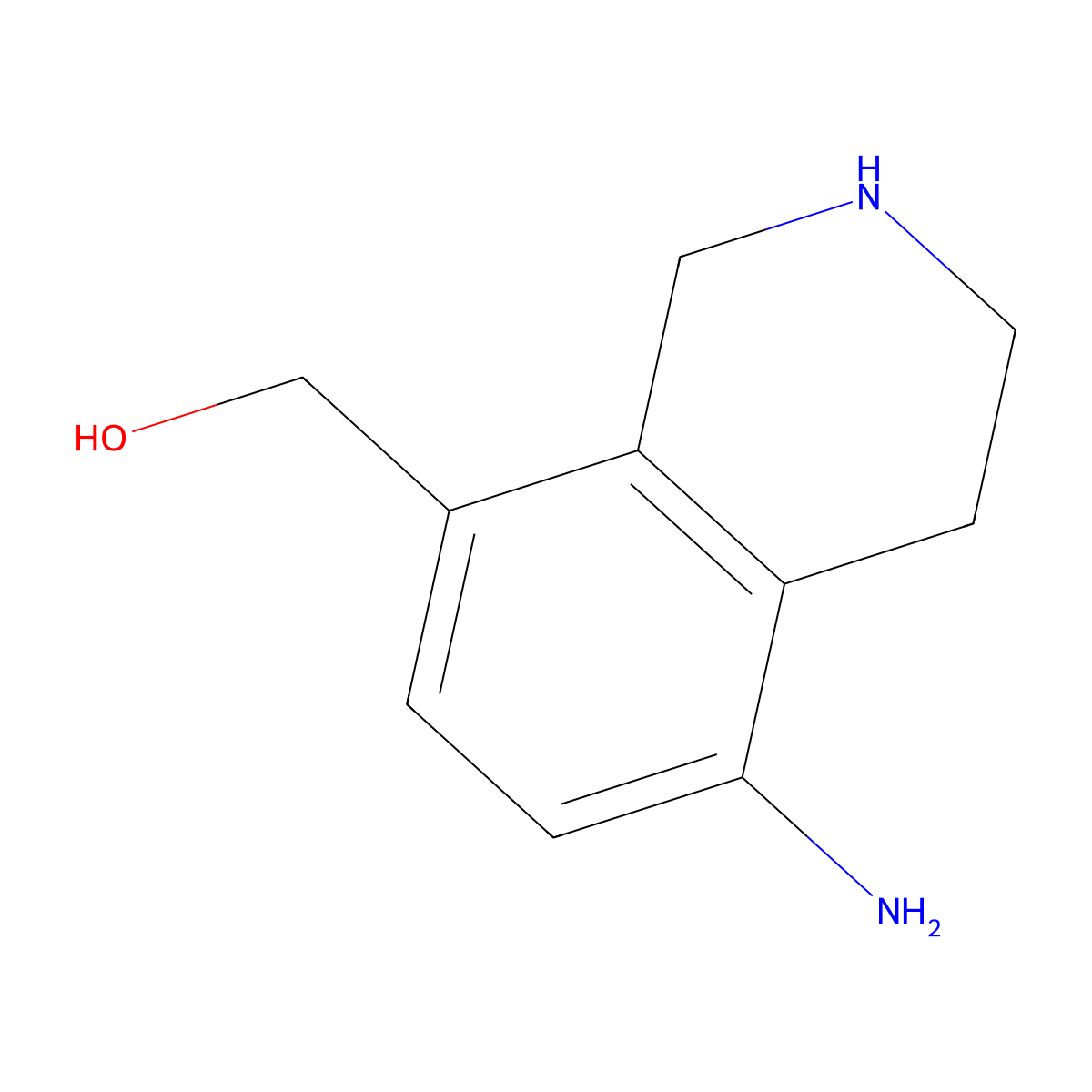 (5-Amino-1,2,3,4-tetrahydroisoquinolin-8-yl)methanol molecular structure, CAS 2169131-90-0