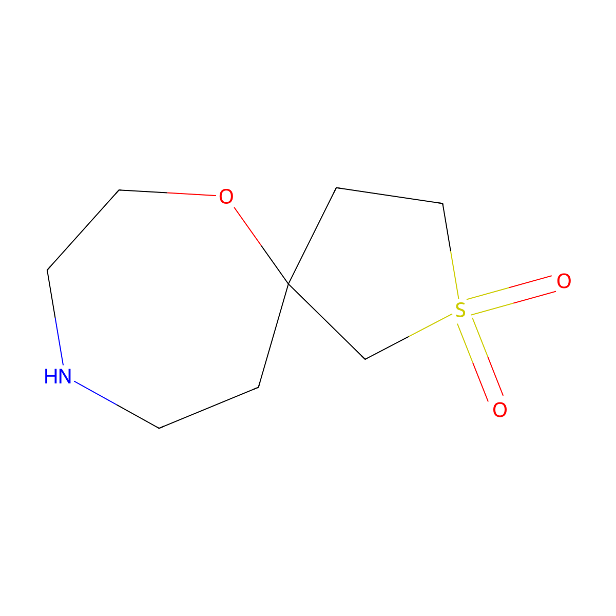 6-Oxa-2lambda6-thia-9-azaspiro[4.6]undecane-2,2-dione molecular structure, CAS 2169132-82-3
