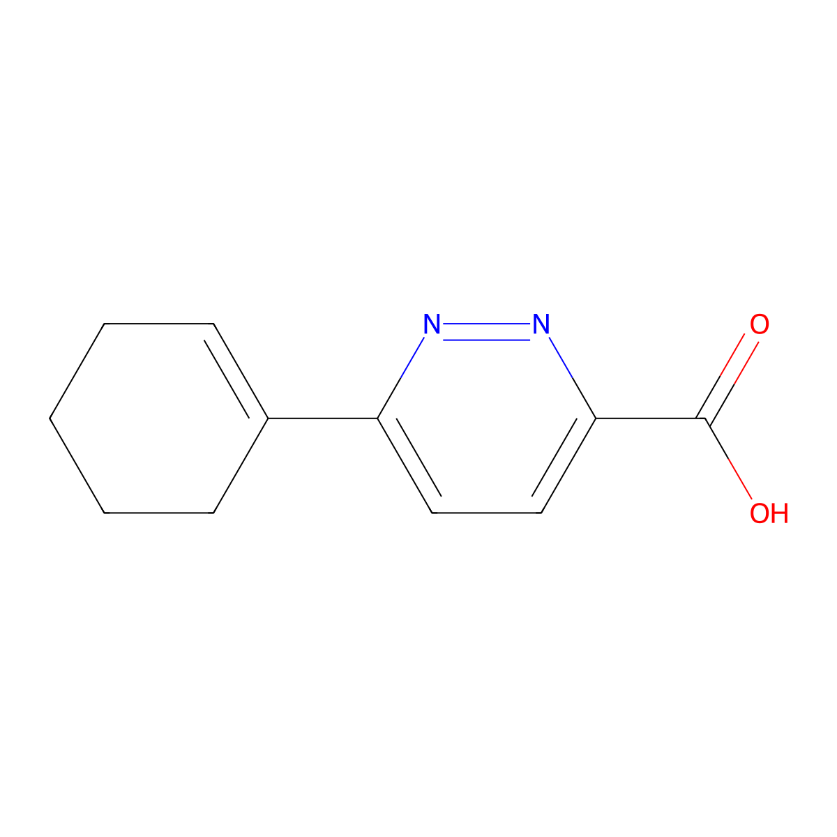 6-(Cyclohex-1-en-1-yl)pyridazine-3-carboxylic acid molecular structure, CAS 2169134-49-8