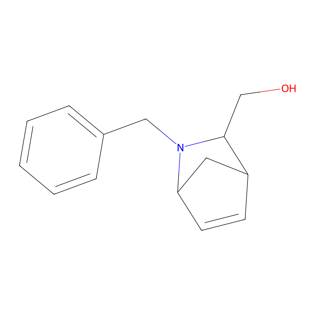 {2-Benzyl-2-azabicyclo[2.2.1]hept-5-en-3-yl}methanol molecular structure, CAS 2169135-10-6