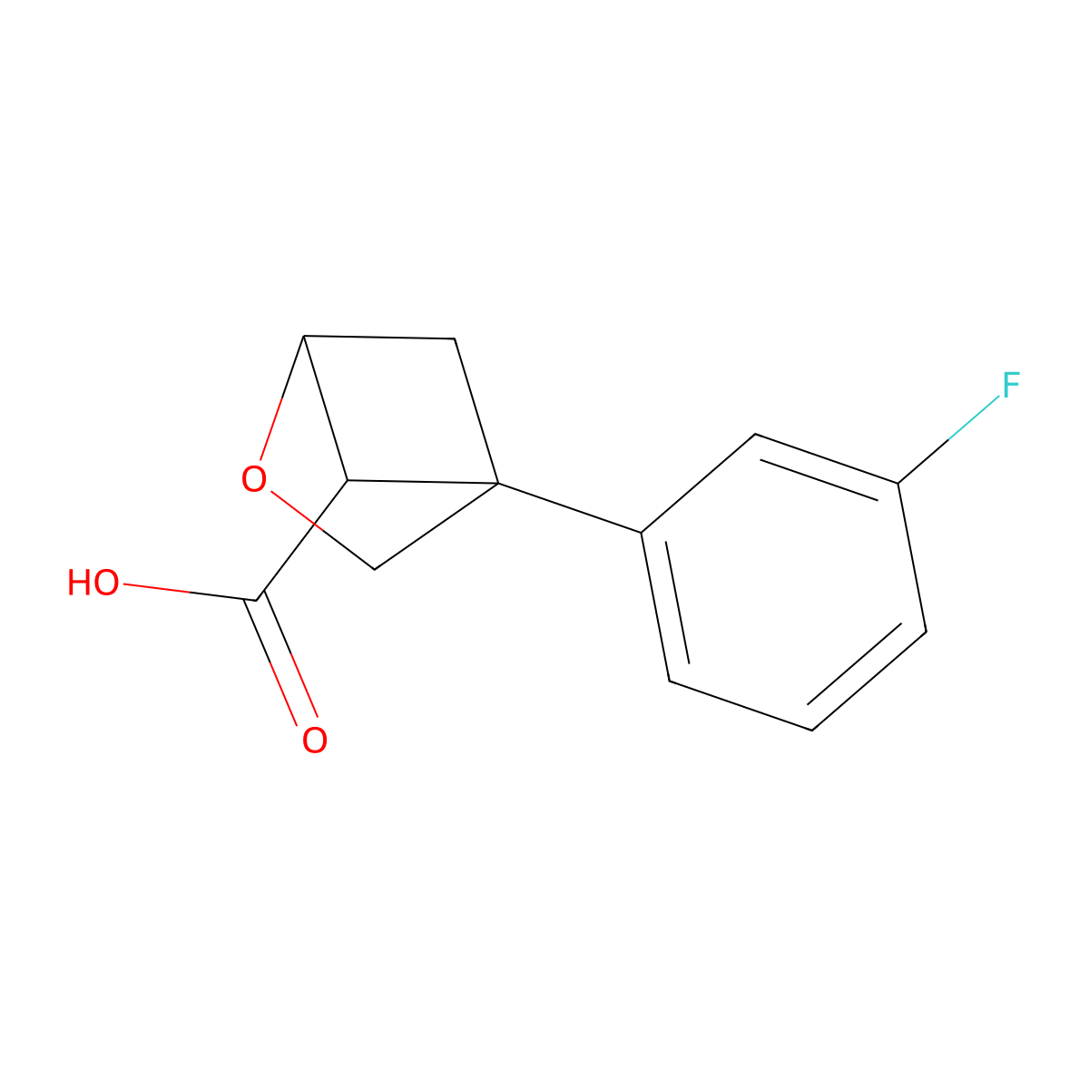 4-(3-Fluorophenyl)-2-oxabicyclo[2.1.1]hexane-5-carboxylic acid molecular structure, CAS 2169139-23-3