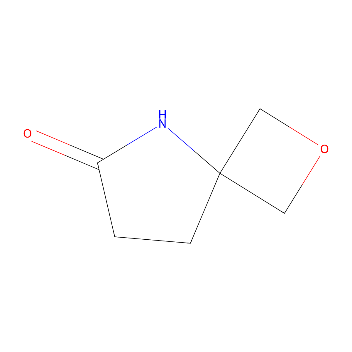 2-Oxa-5-azaspiro(3.4)octan-6-one molecular structure, CAS 2169143-76-2