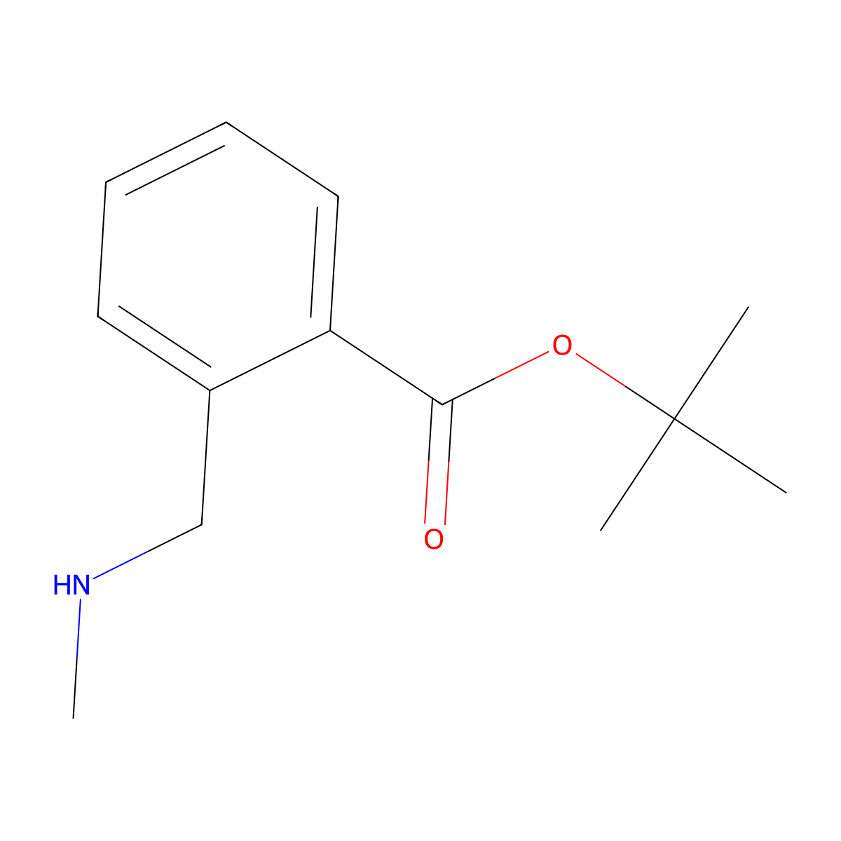 Tert-butyl 2-[(methylamino)methyl]benzoate molecular structure, CAS 2169148-60-9