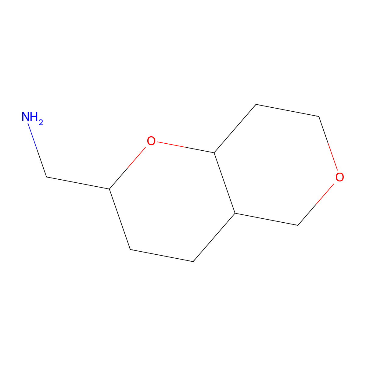 1-{Octahydropyrano[3,2-c]pyran-2-yl}methanamine molecular structure, CAS 2169151-89-5