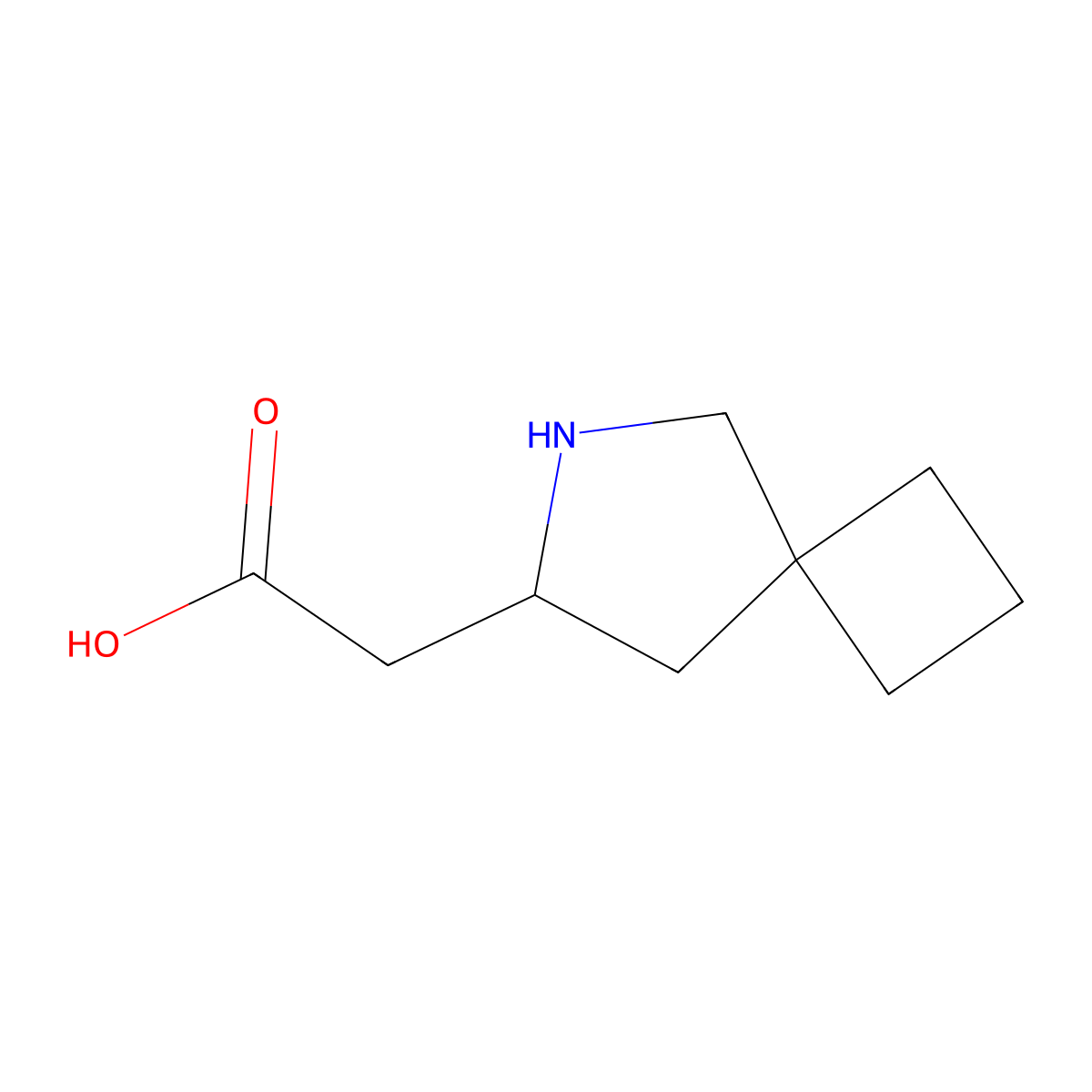 2-{6-Azaspiro[3.4]octan-7-yl}acetic acid molecular structure, CAS 2169158-71-6
